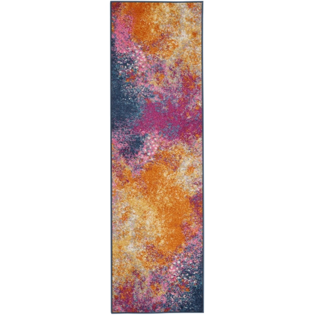 HomeRoots 4000385434 2 x 6 (ft) Polypropylene Sunburst Rectangular Indoor Abstract Runner rug