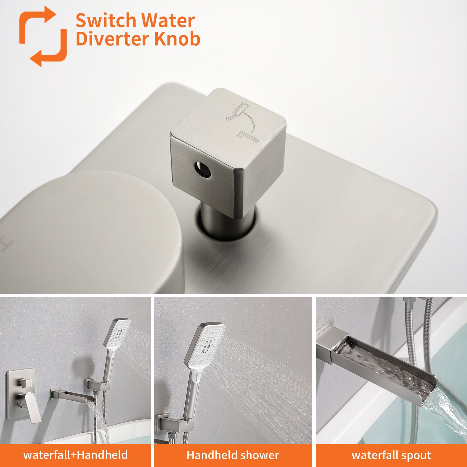 WELLFOR DTG-02KFBN Roman-Tub-Faucets - View #12