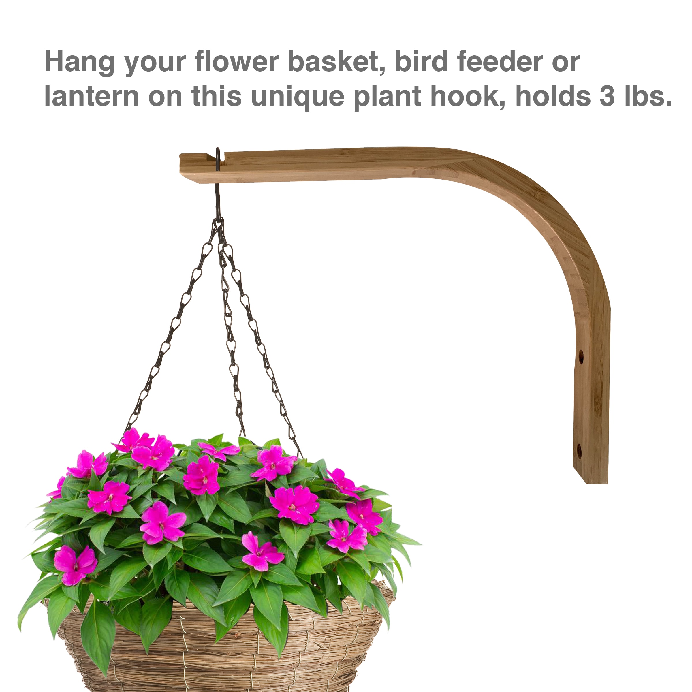 Style Selections 11.61-in Natural Color Basic Plant Hanger in the Plant  Hooks department at