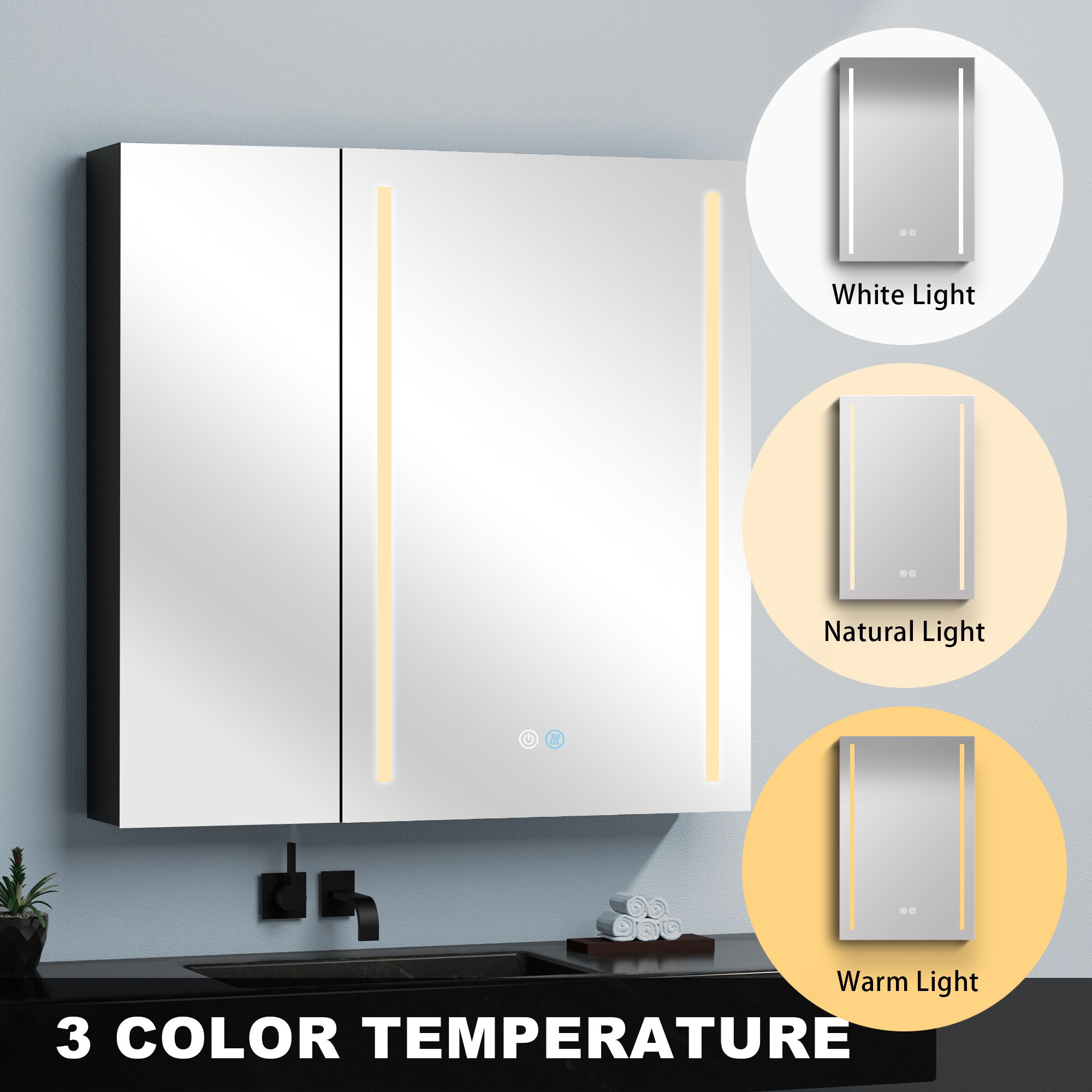 Forclover HE-JG1224 Bathroom-Medicine-Cabinets - View #3