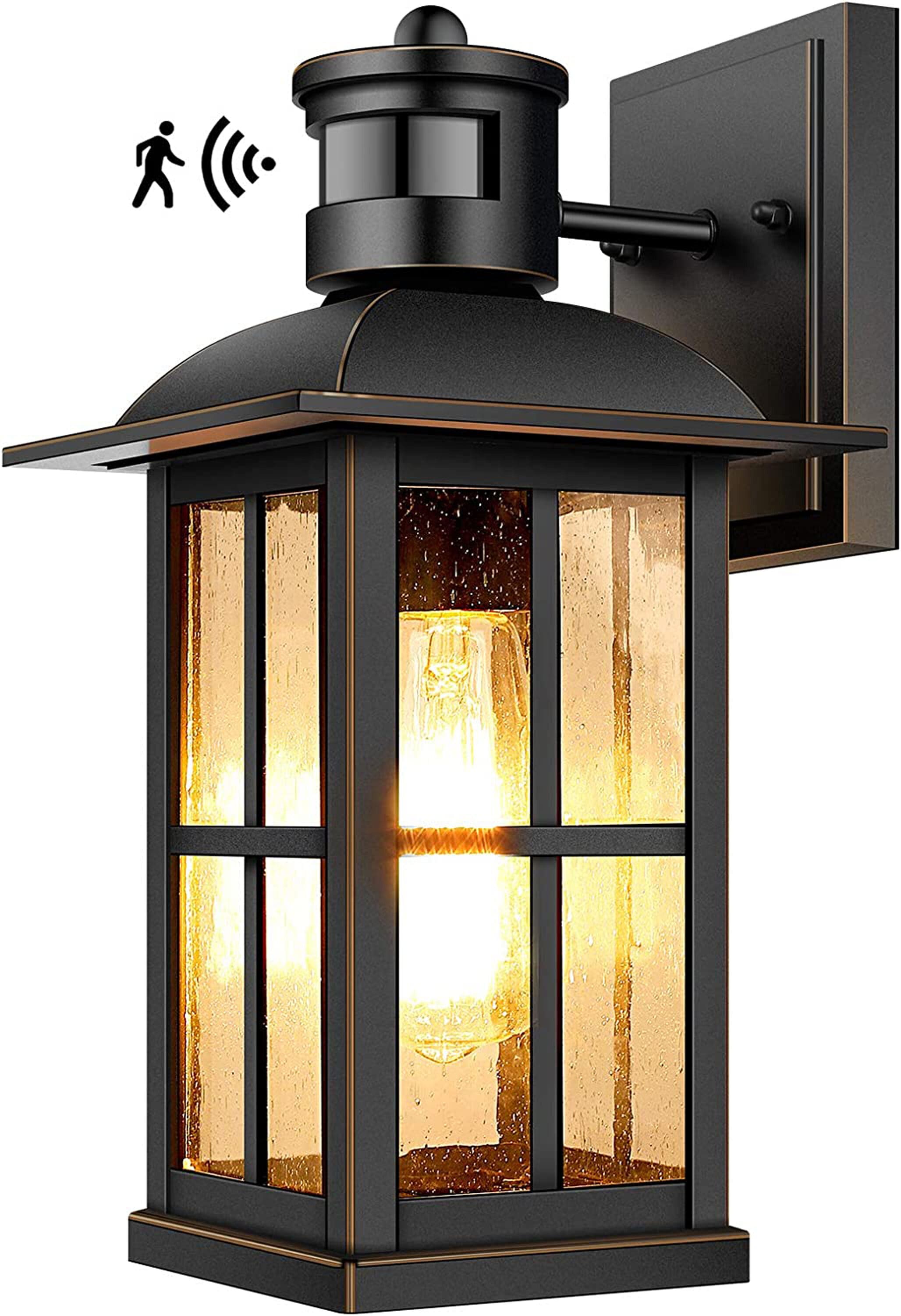 ADJ PIR Motion Sensor Outdoor Light (Bulb included)Advanced Dusk to Dawn Exterior Lantern Fixtures Wall Light the Outdoor Wall Lights department at Lowes.com