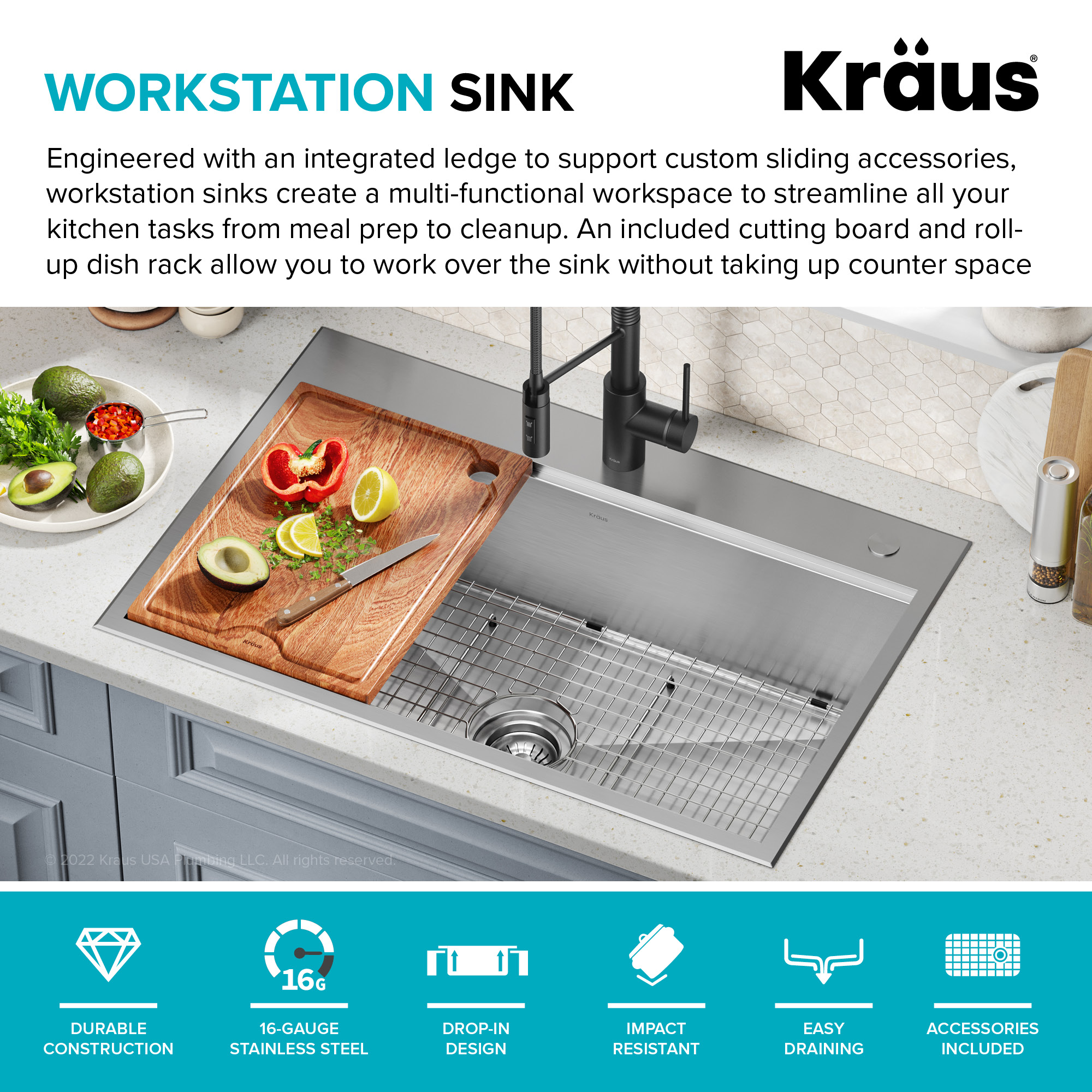 Kraus KWT330-33 Kitchen-Sinks - View #4