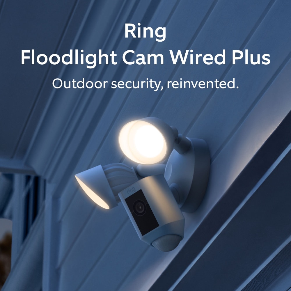 Ring Floodlight Cam Wired Plus – Smart Security Video Camera with 2 Motion-Activated LED Floodlights, 2-Way Talk, Color Night Vision, White B08F6GPQQ7 Sansujyuku sansujyuku.com