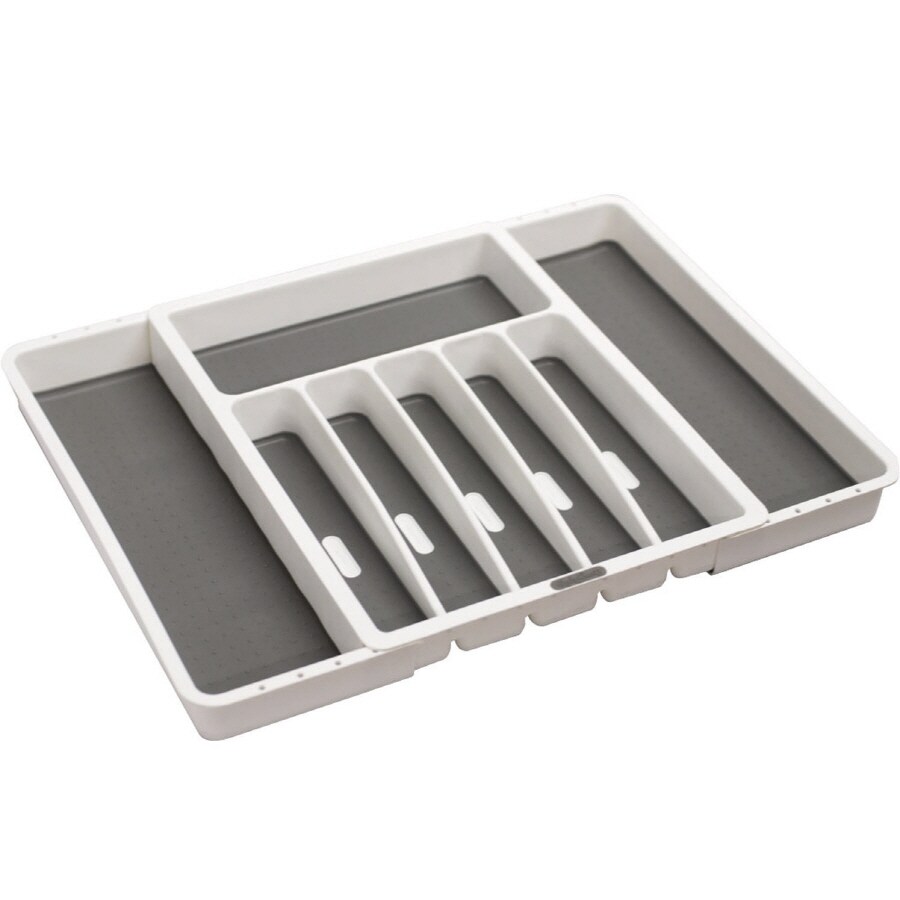 Rubbermaid Commercial Products 21.25-in x 11.5-in Gray Plastic Drawer  Organizer in the Drawer Organizers department at