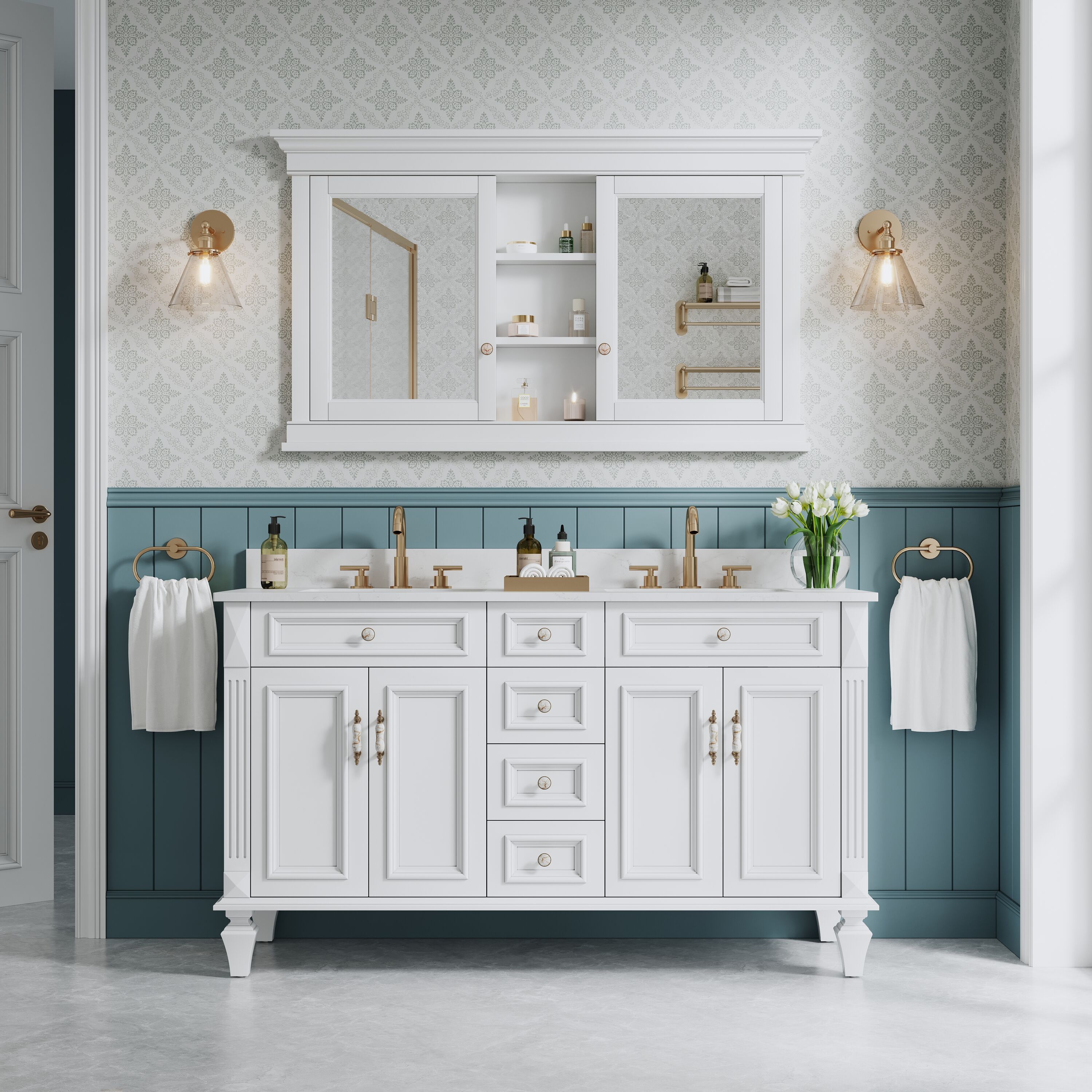 WELLFOR TO-AE-BV30GYWH Bathroom-Medicine-Cabinets - View #10