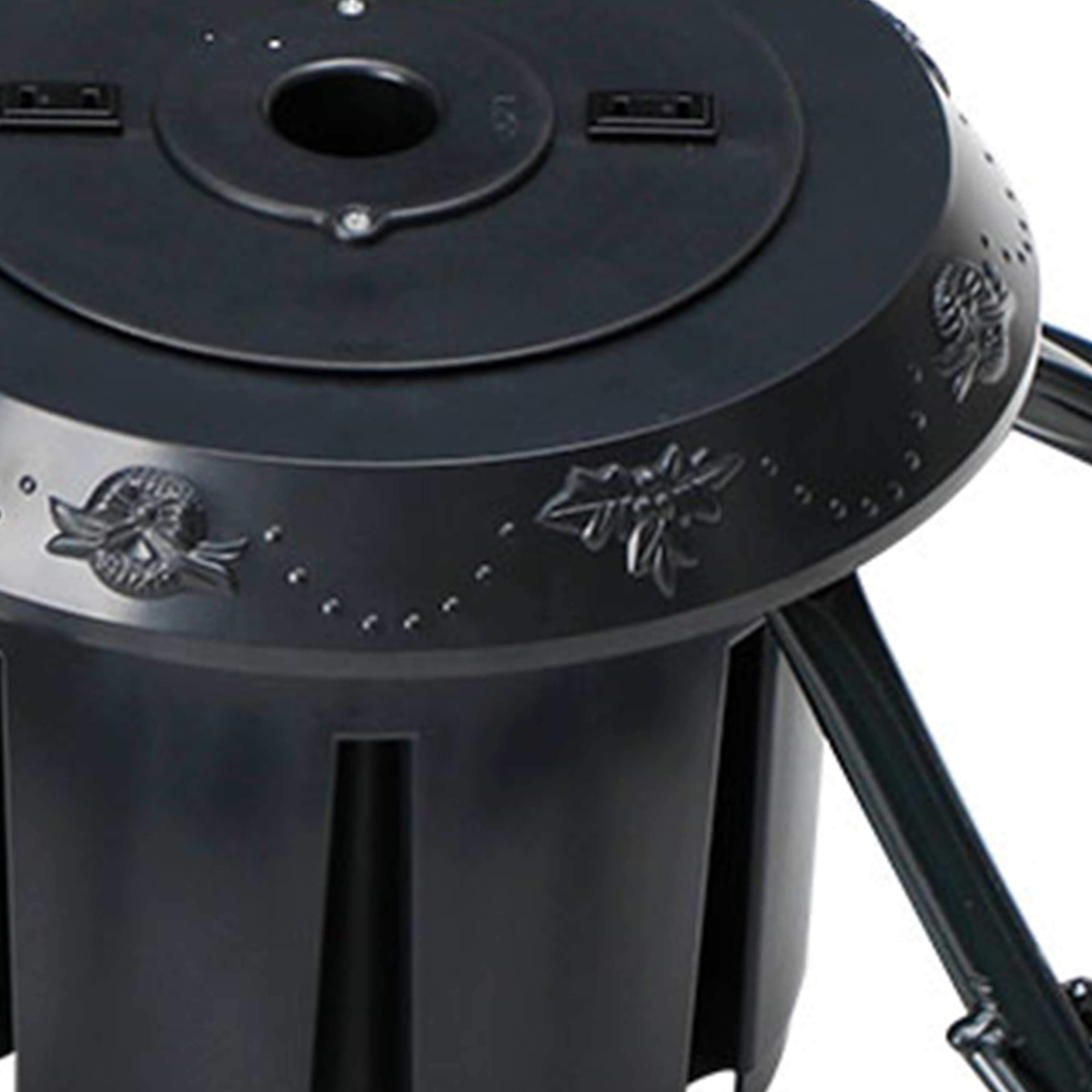Home Heritage 22-Inch Black Metal Rotating Christmas Tree Stand