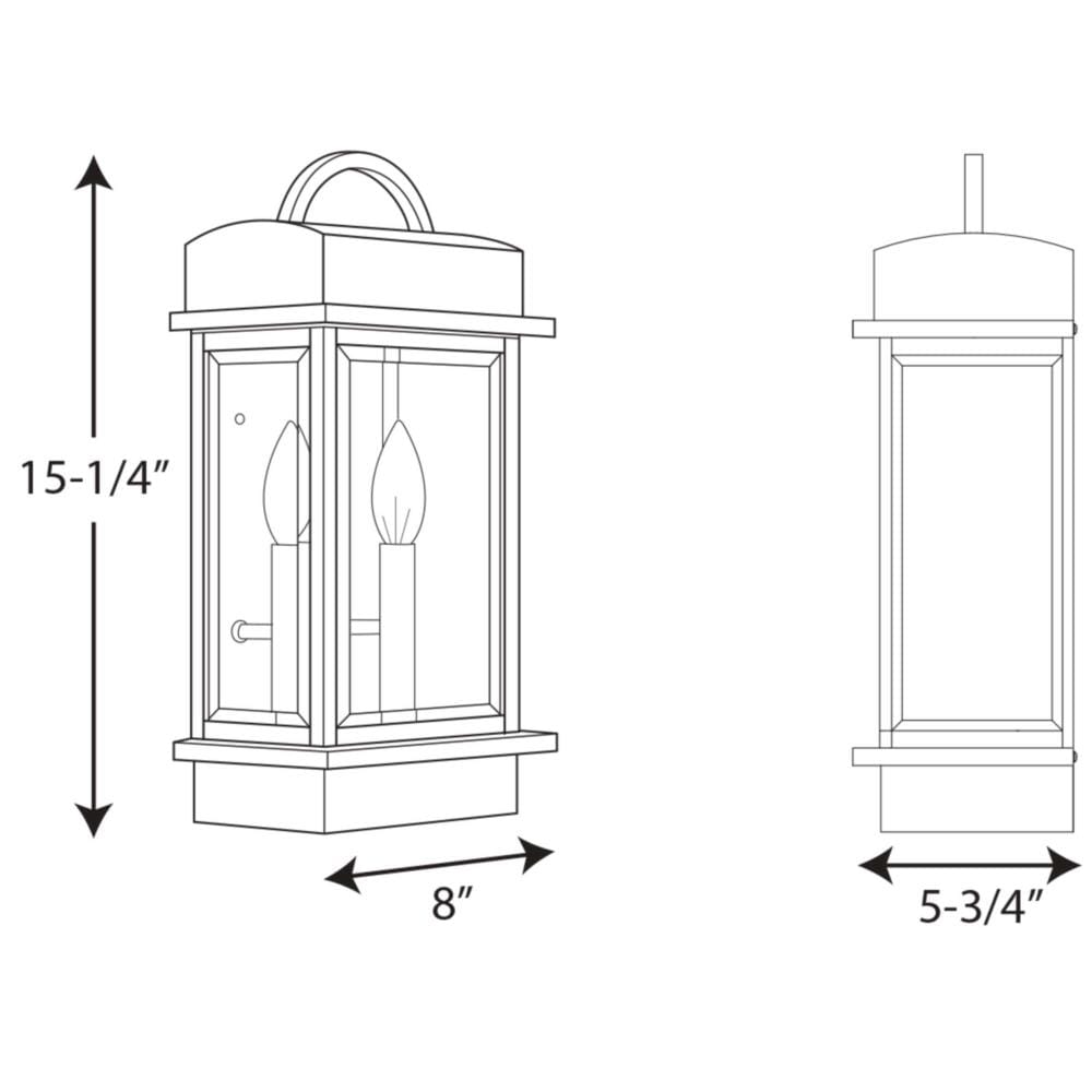 Santee Black and Bronze 15.25" Steel Outdoor Wall Lantern