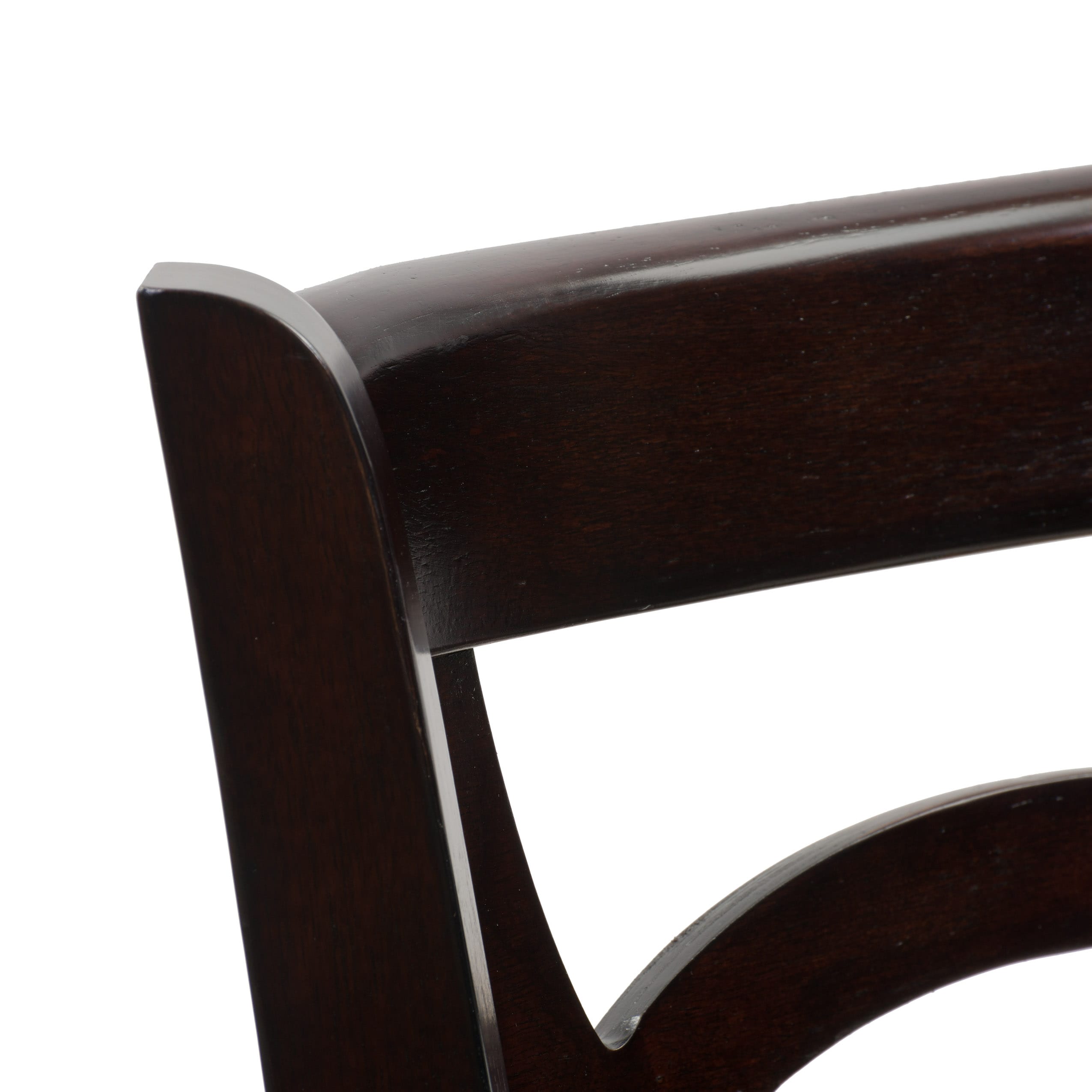 Elegant Woodgrove High Back Swivel Barstool Set, Cappuccino and White