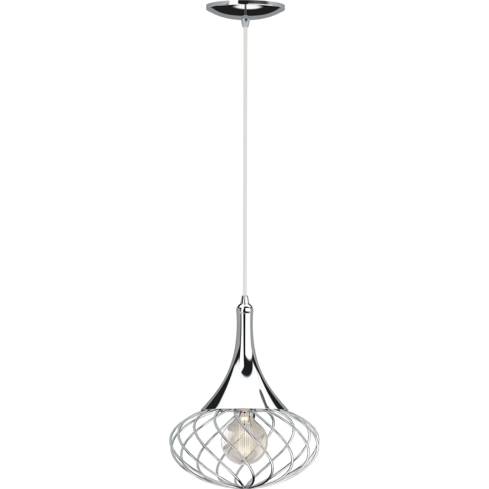 Volume Lighting V3851-3 1 -Light Chrome Modern/contemporary Teardrop Medium Hanging Pendant light