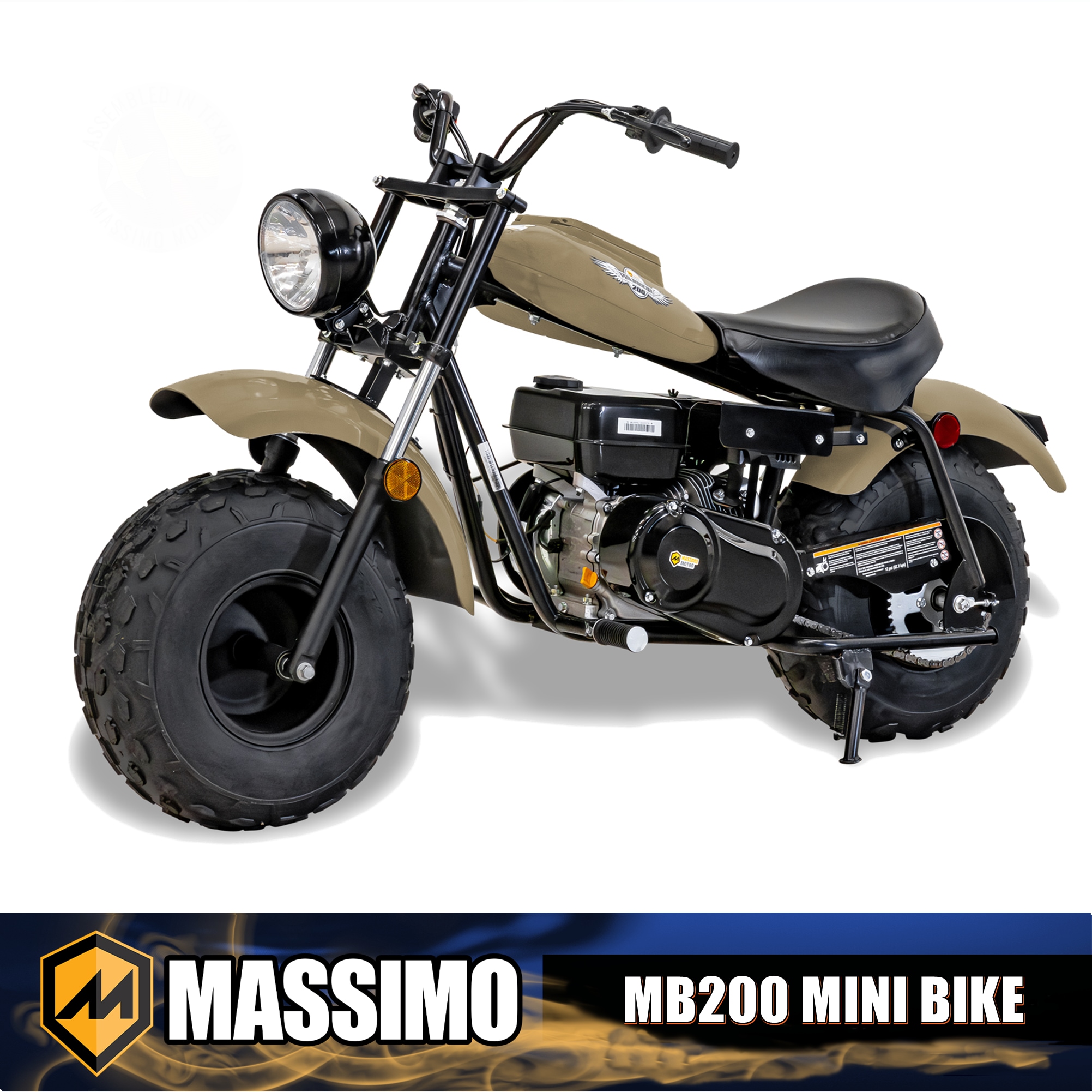 Massimo MMS-MB200-QS MB200 40-volt Gasoline Chain Drive Mini Bike