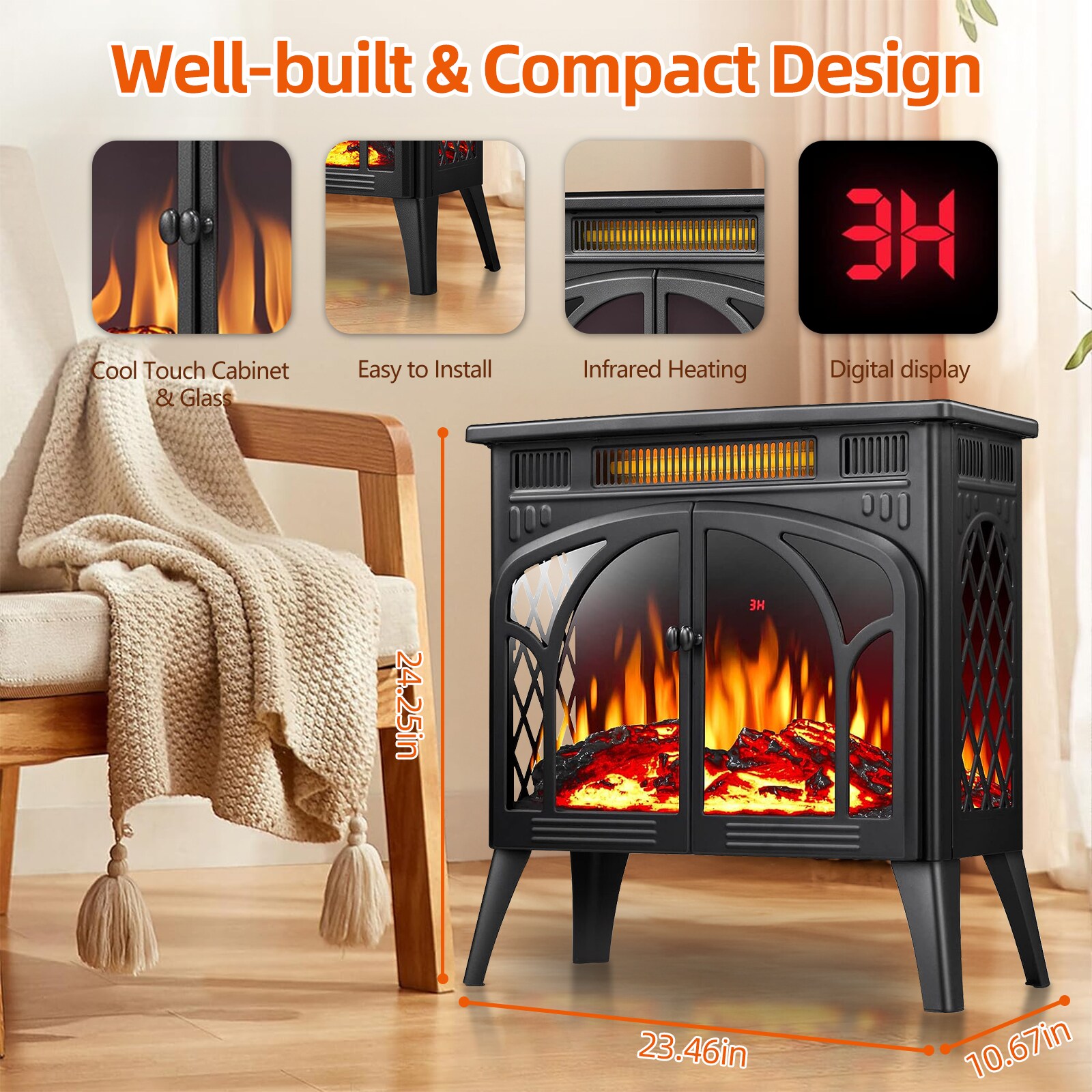 BANSA ROSE LLZJWL41705 Electric-Fireplaces - View #7