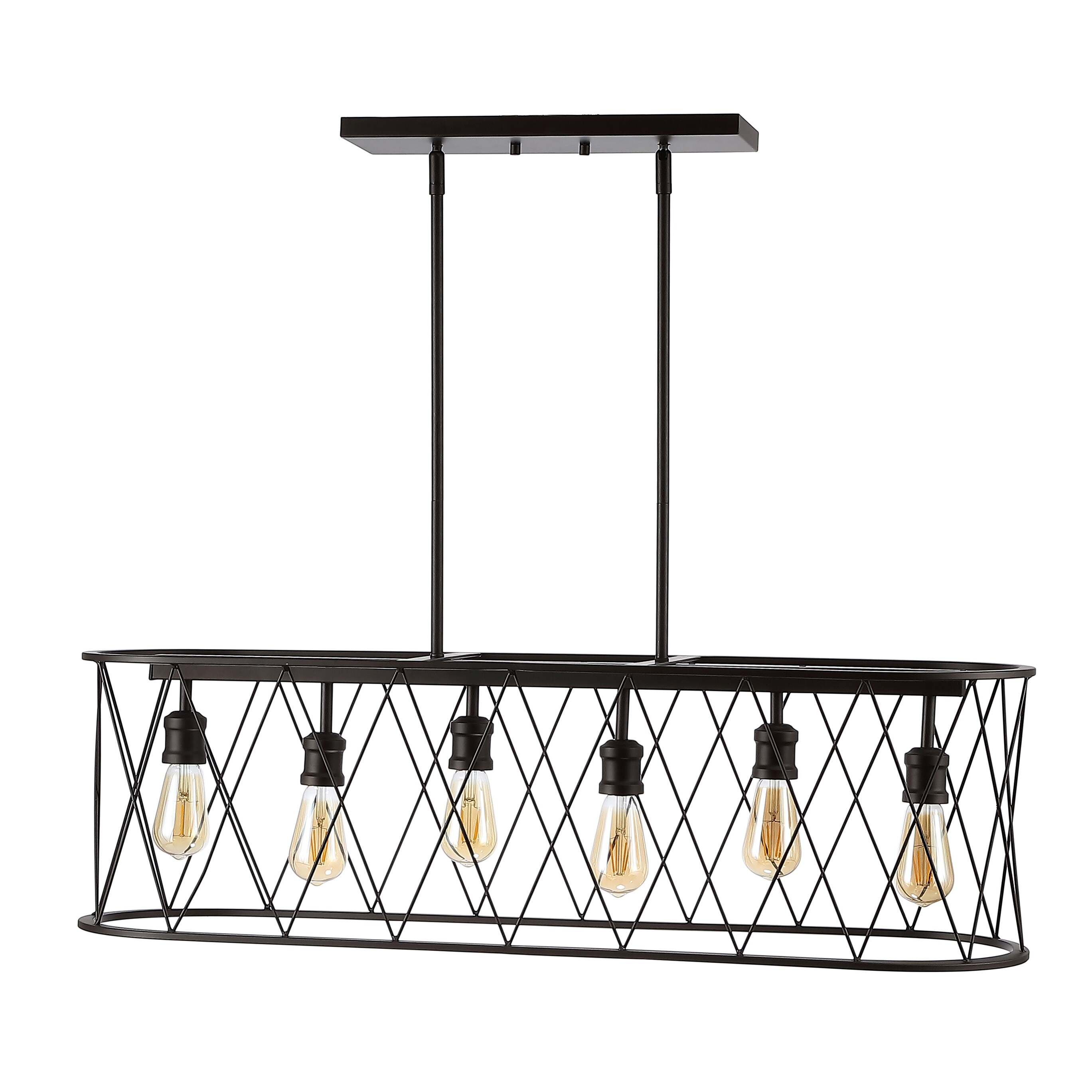 Marion 37.75" Oil-Rubbed Bronze Farmhouse LED Pendant