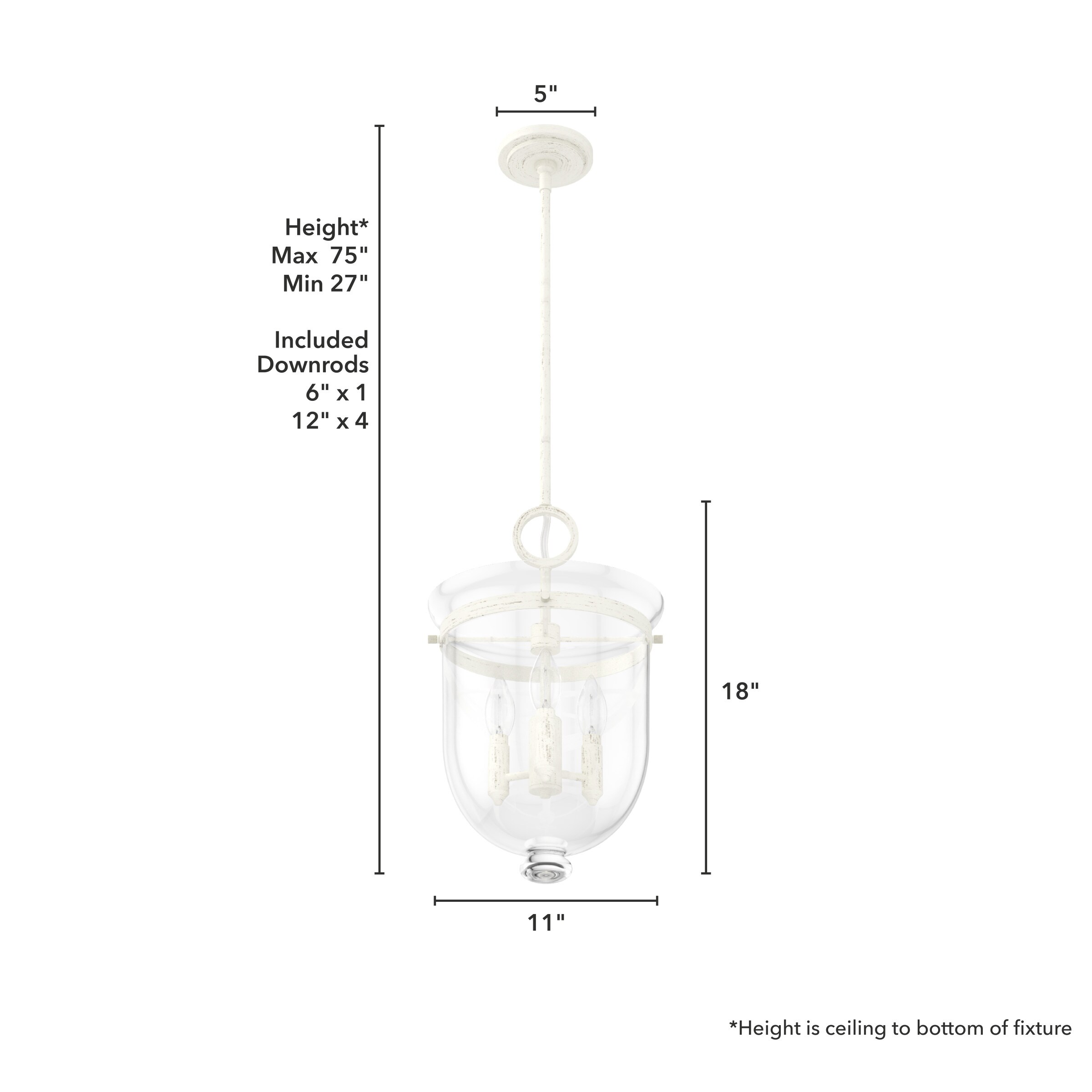 Belltown Transitional 3-Light White Glass Urn Pendant