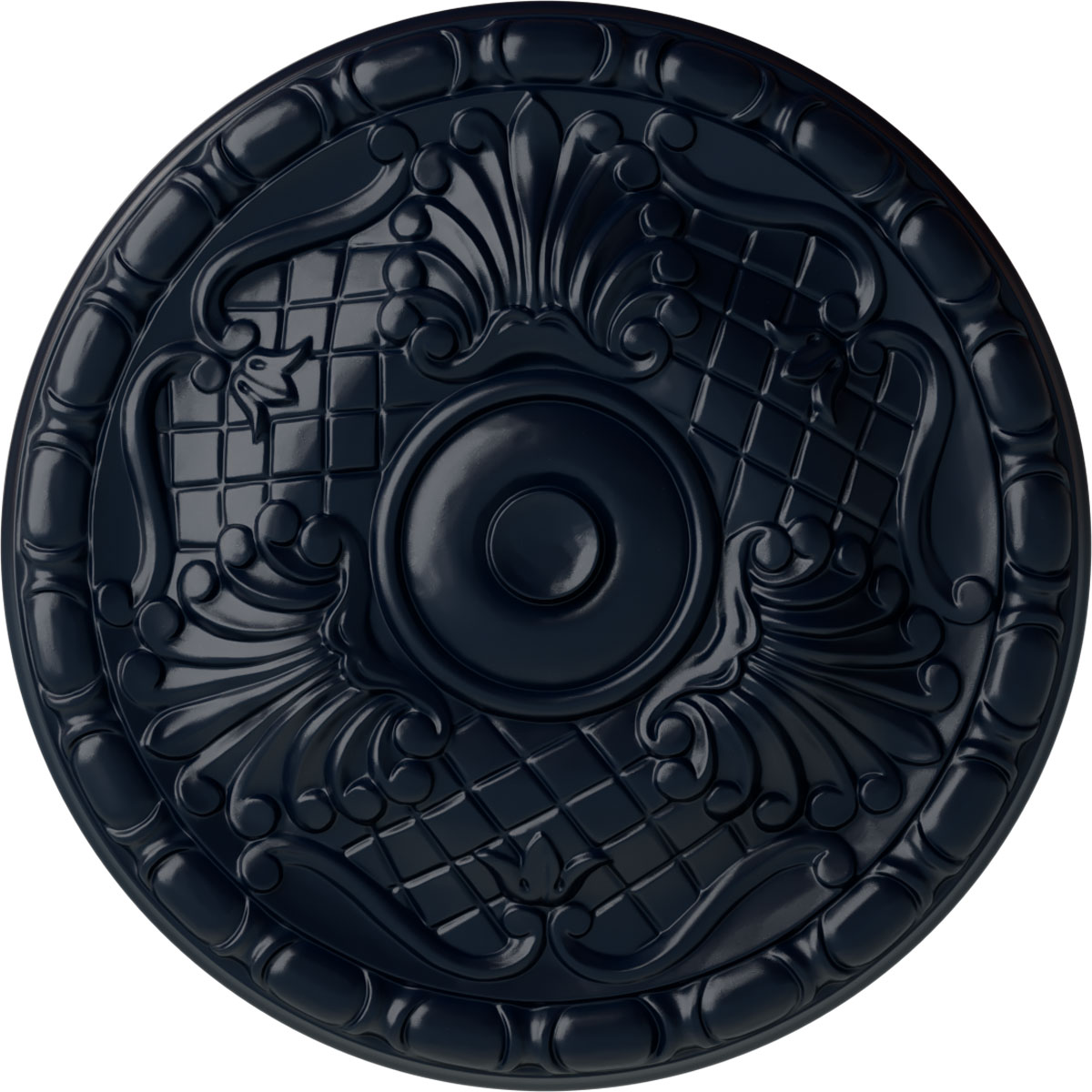 Ekena Millwork CM16AMMDF Amelia 15.75-in W x 15.75-in L Painted Midnight Dream Polyurethane Whole Ceiling Medallion