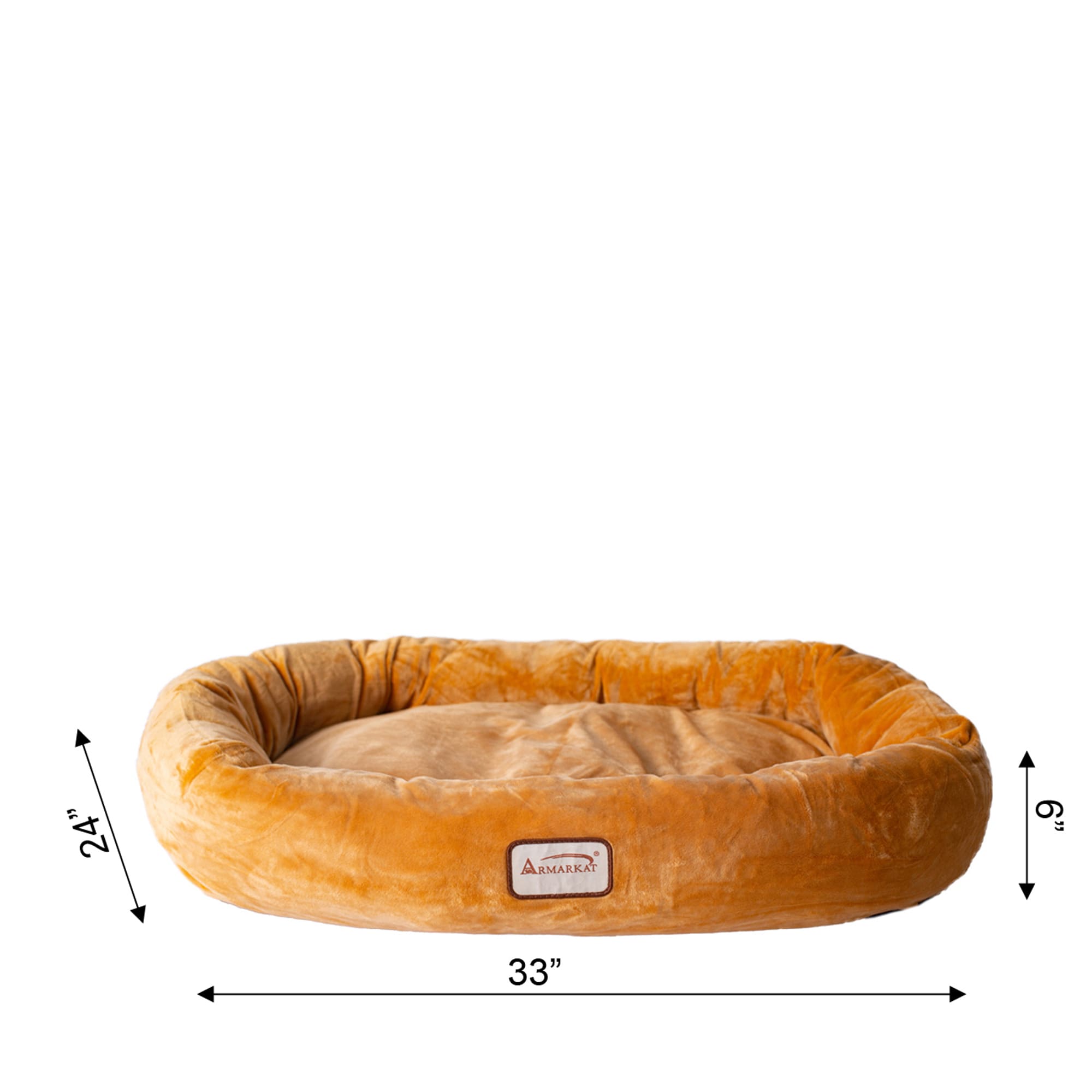 Armarkat Ultra-Soft Brown Velvet Round Dog Bed