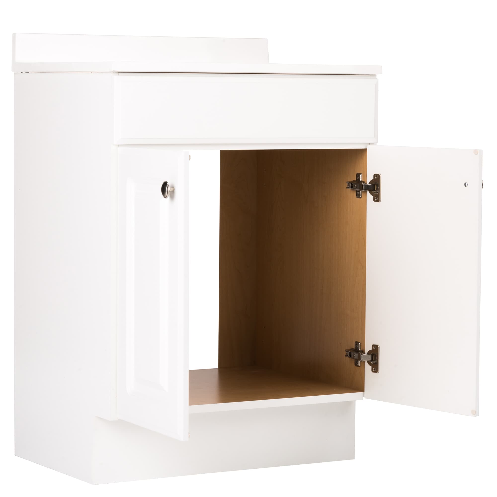 Project Source 24 in White Single Sink Bathroom Vanity with White