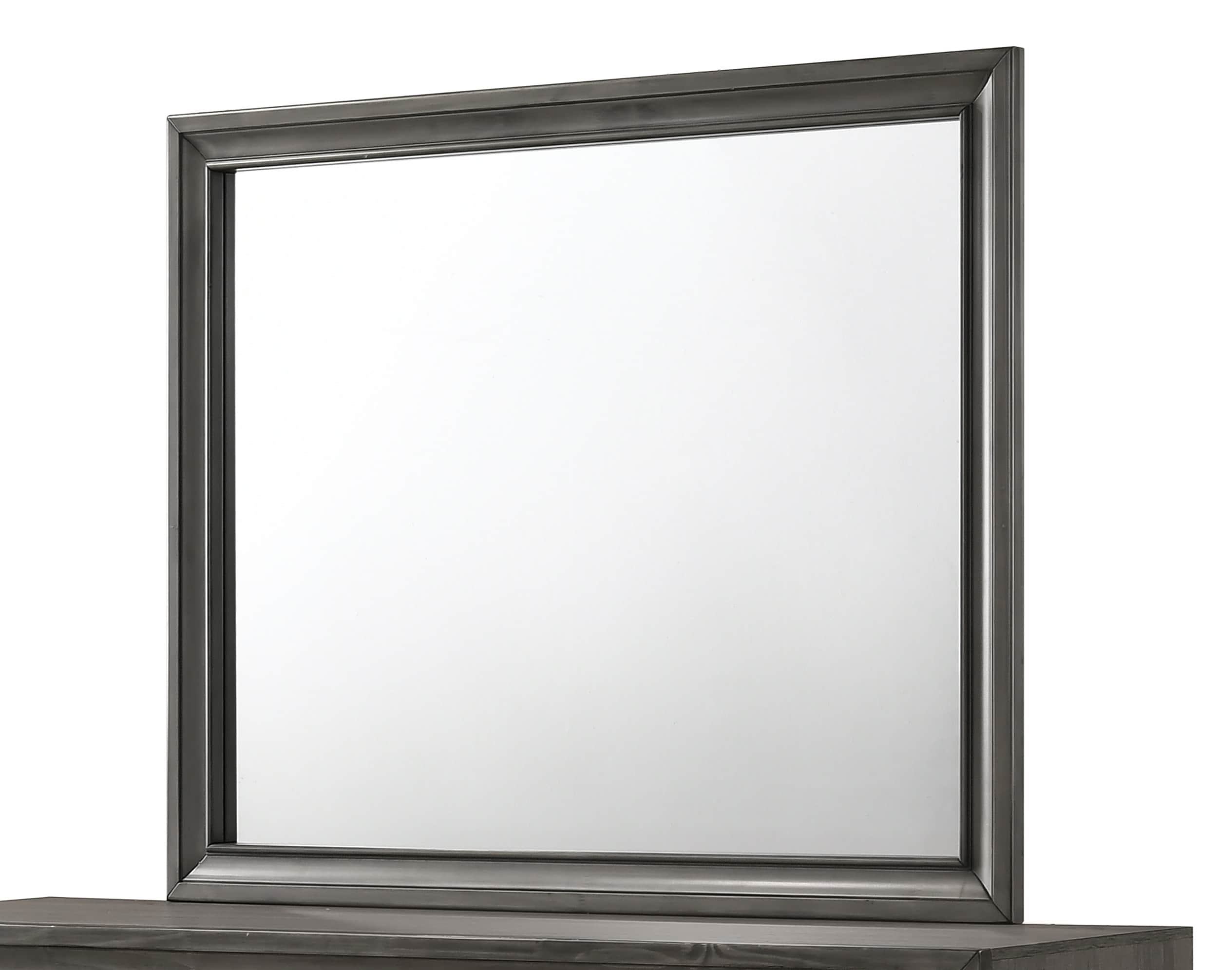 Galaxy 808857931726 38.66-in W x 46.46-in H Rectangle Gray Polished Vanity Mirror