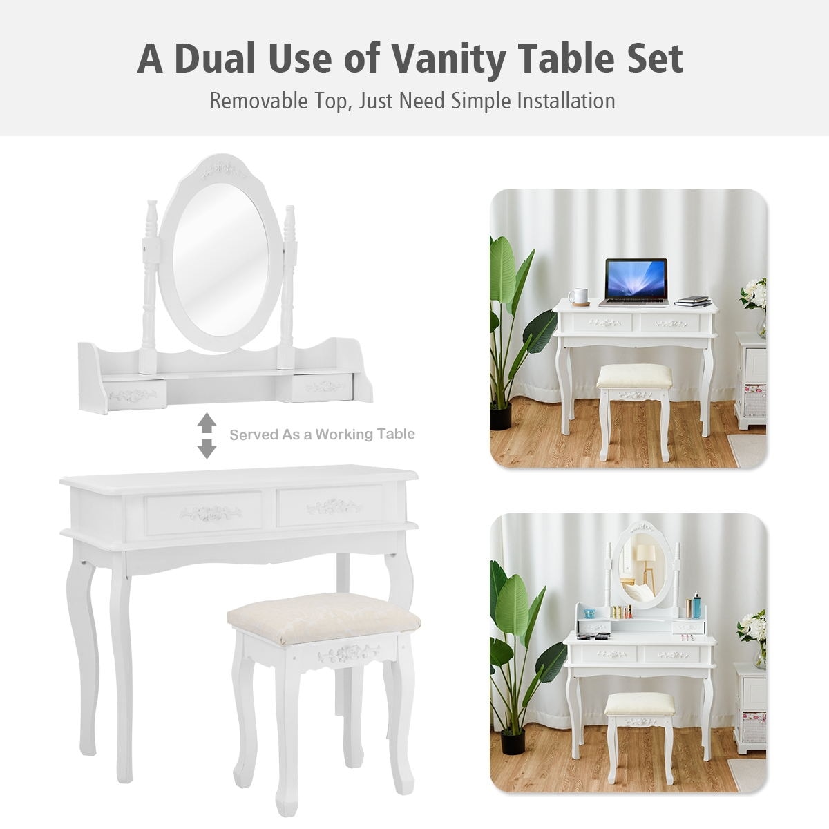 CASAINC WF-HW58803-LA Bedroom-Vanities - View #6