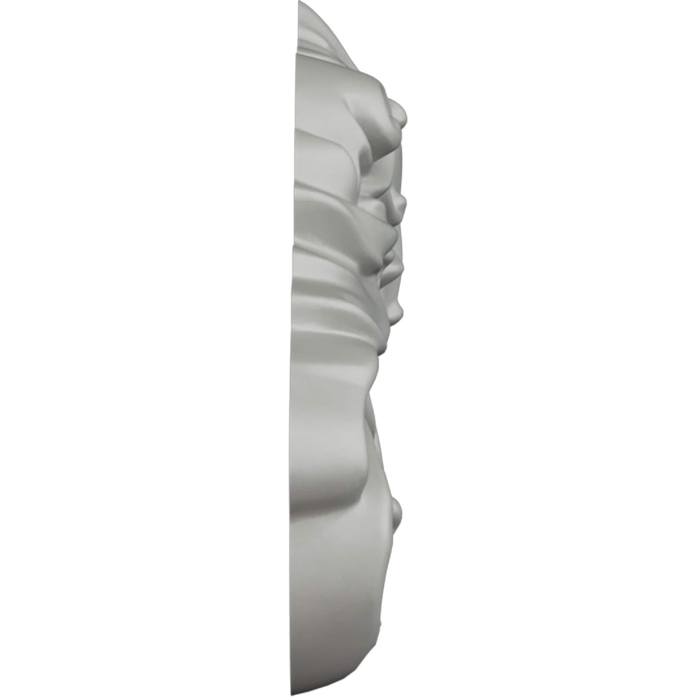 Primed Polyurethane Acanthus Center Onlay, 10.625" x 5.25"