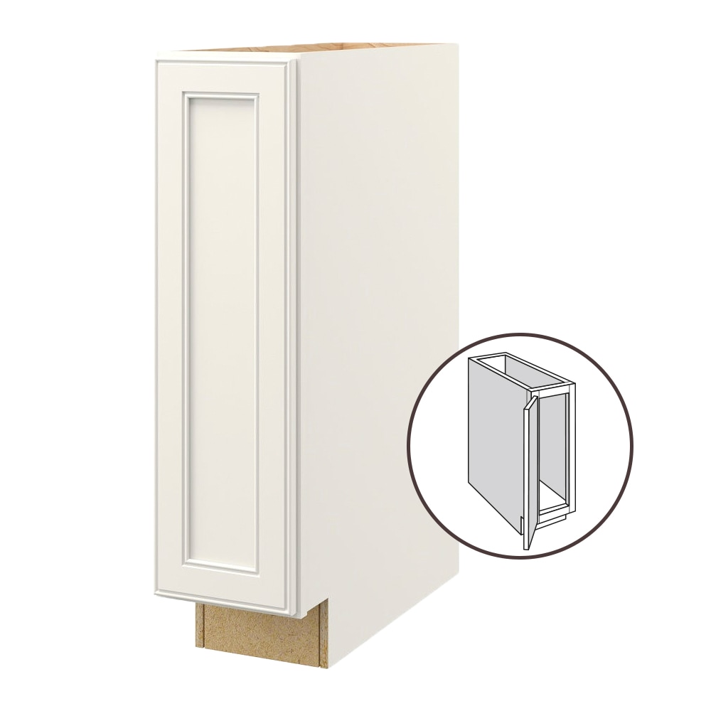 allen + roth 20092MK McKeller 9-in W x 34.5-in H x 24-in D Linen Base Fully assembled Cabinet (Flat Panel Square)