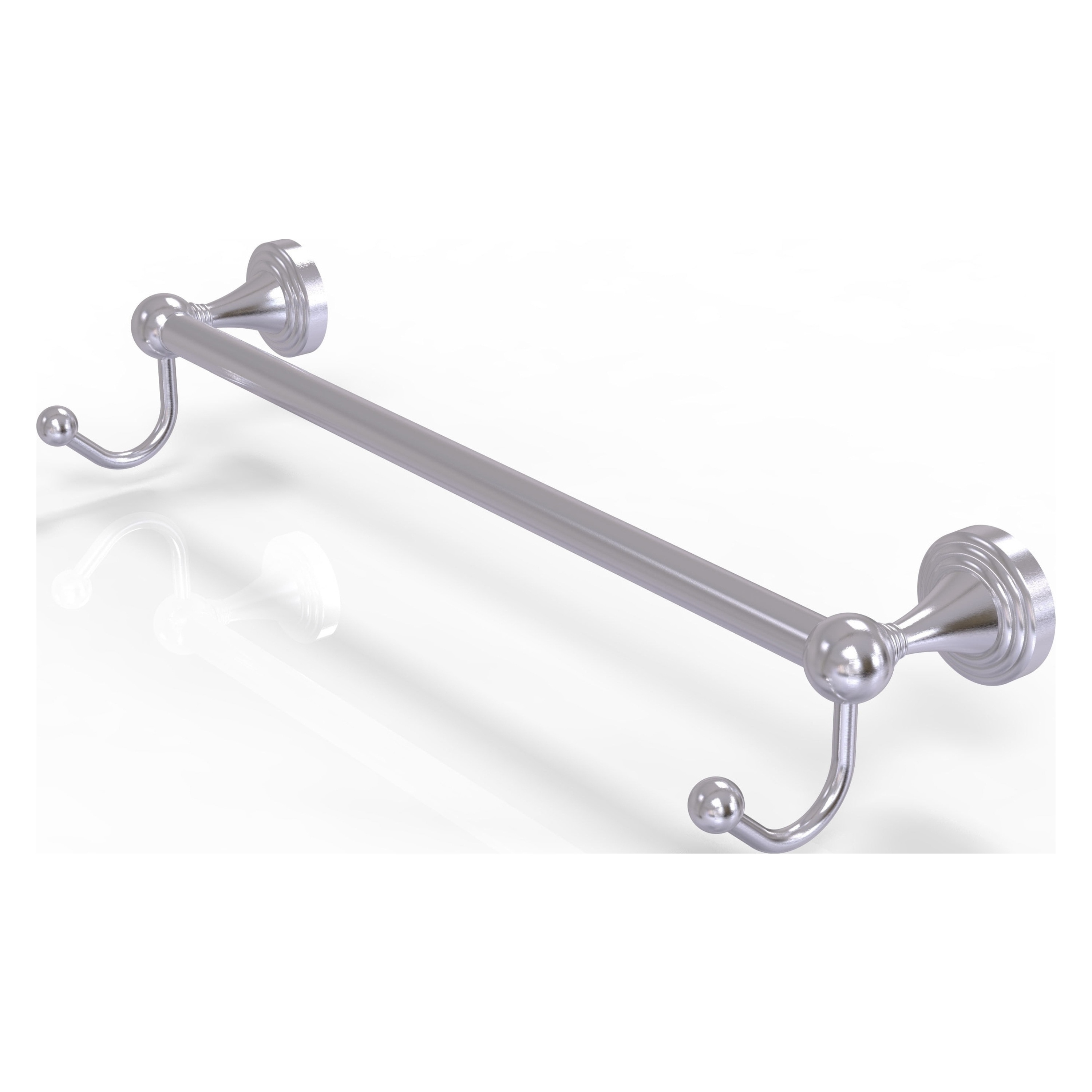 Allied Brass SG-41-18-HK-SCH Sag Harbor 18-in Satin Chrome Wall mount Single Towel Bar