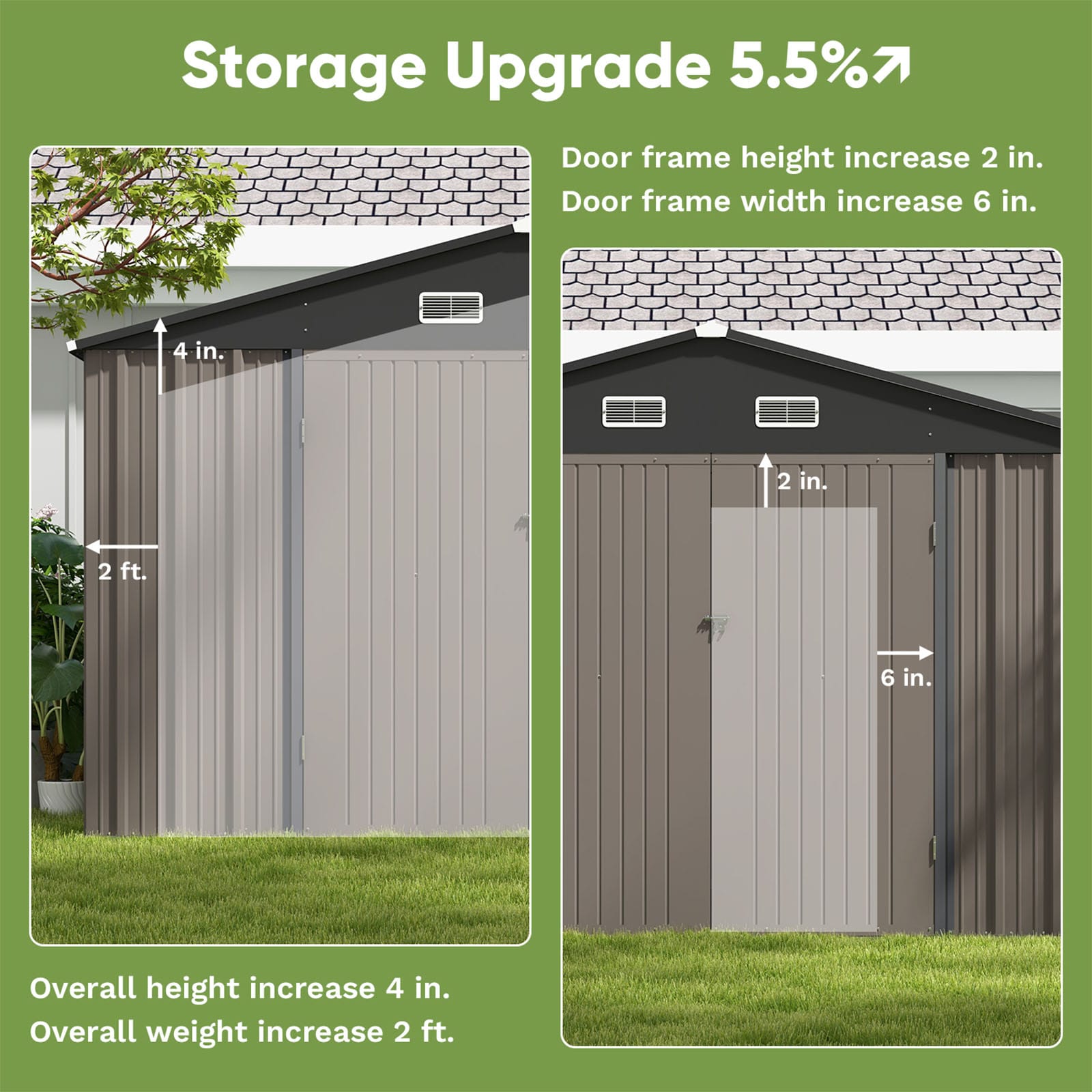 Patiowell 10-ft X 10-ft Galvanized Steel Storage Shed In The Metal ...