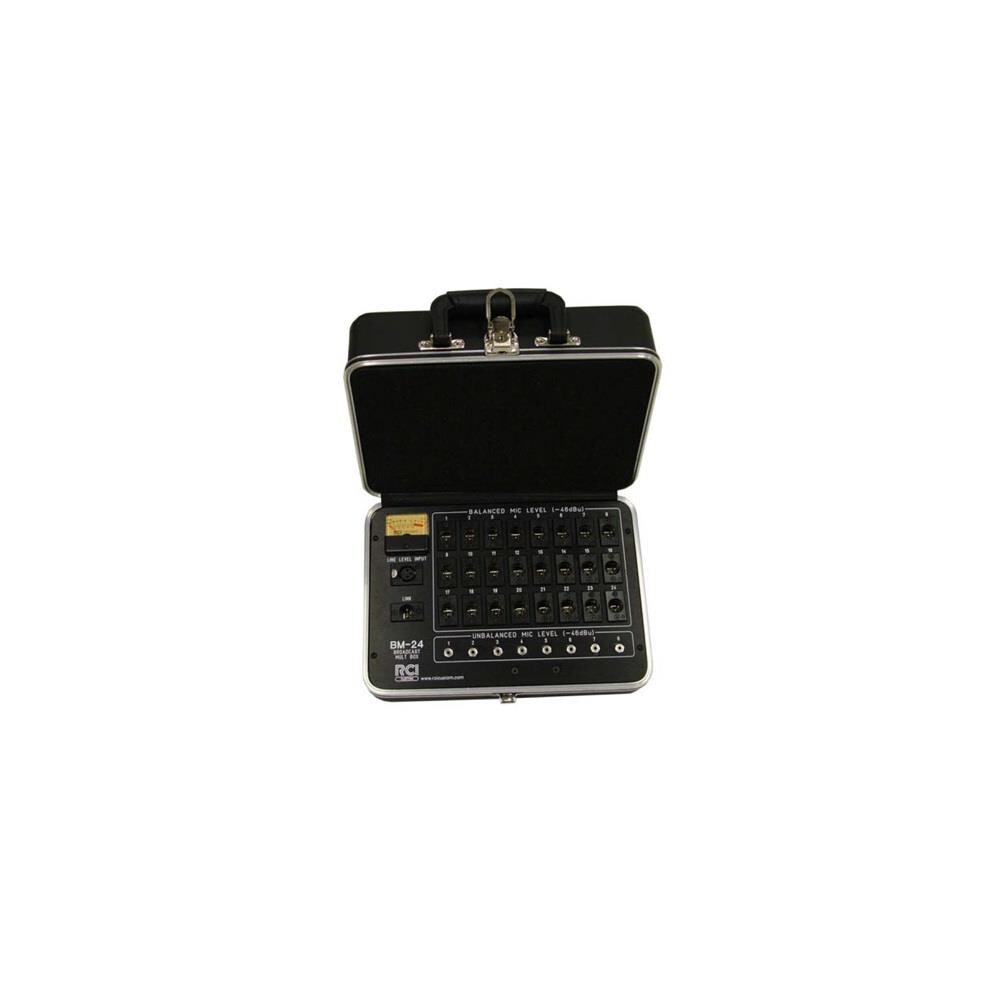  TCNCD357562 RCI Custom Products RCI-BM24 Passive 1-input 24-8 Output Portable Audio Broadcast Media Press Multi Box