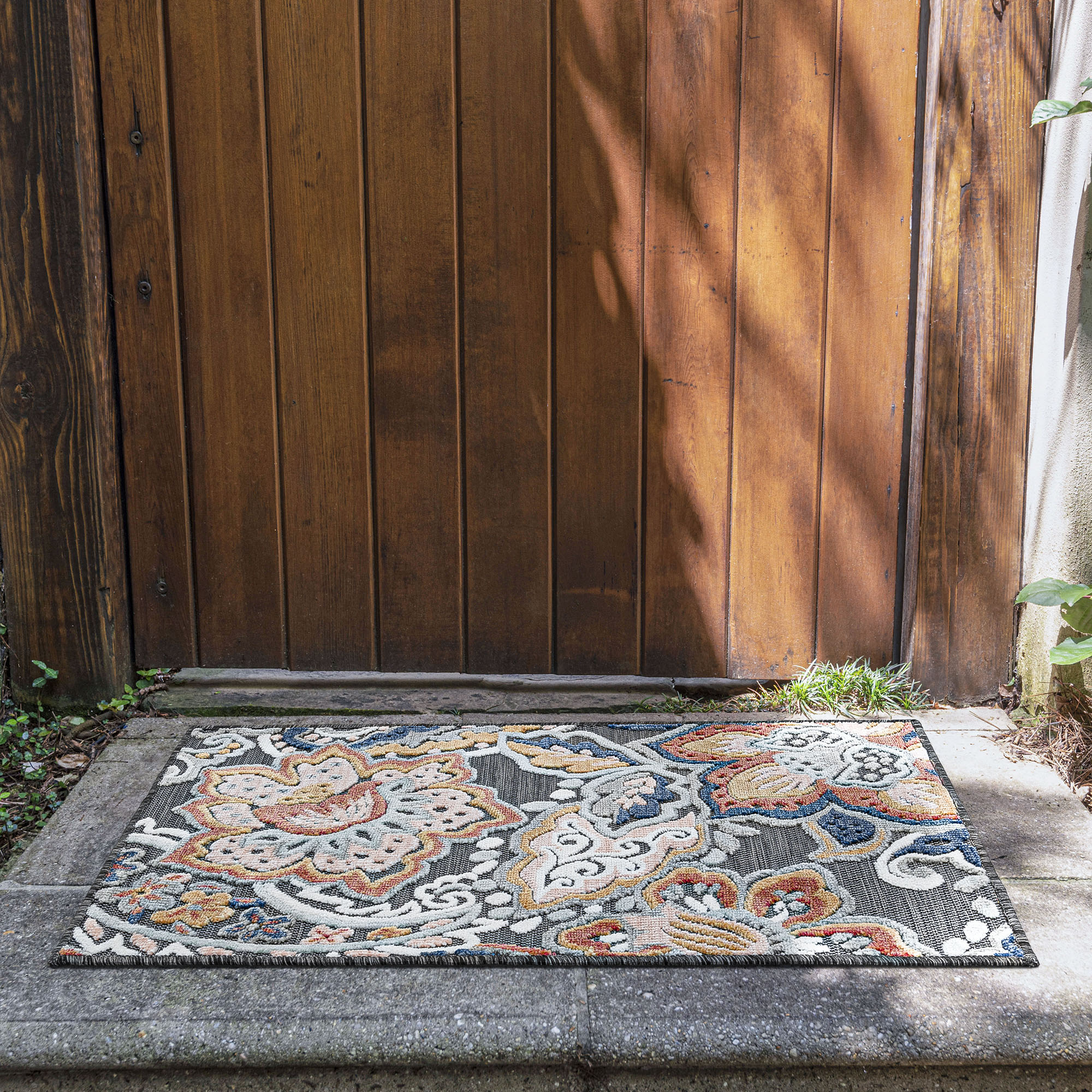 Tayse TRP1303 2X3 Tropic 2 x 3 (ft) Flatweave Polypropylene Black Rectangular Indoor/Outdoor Throw rug