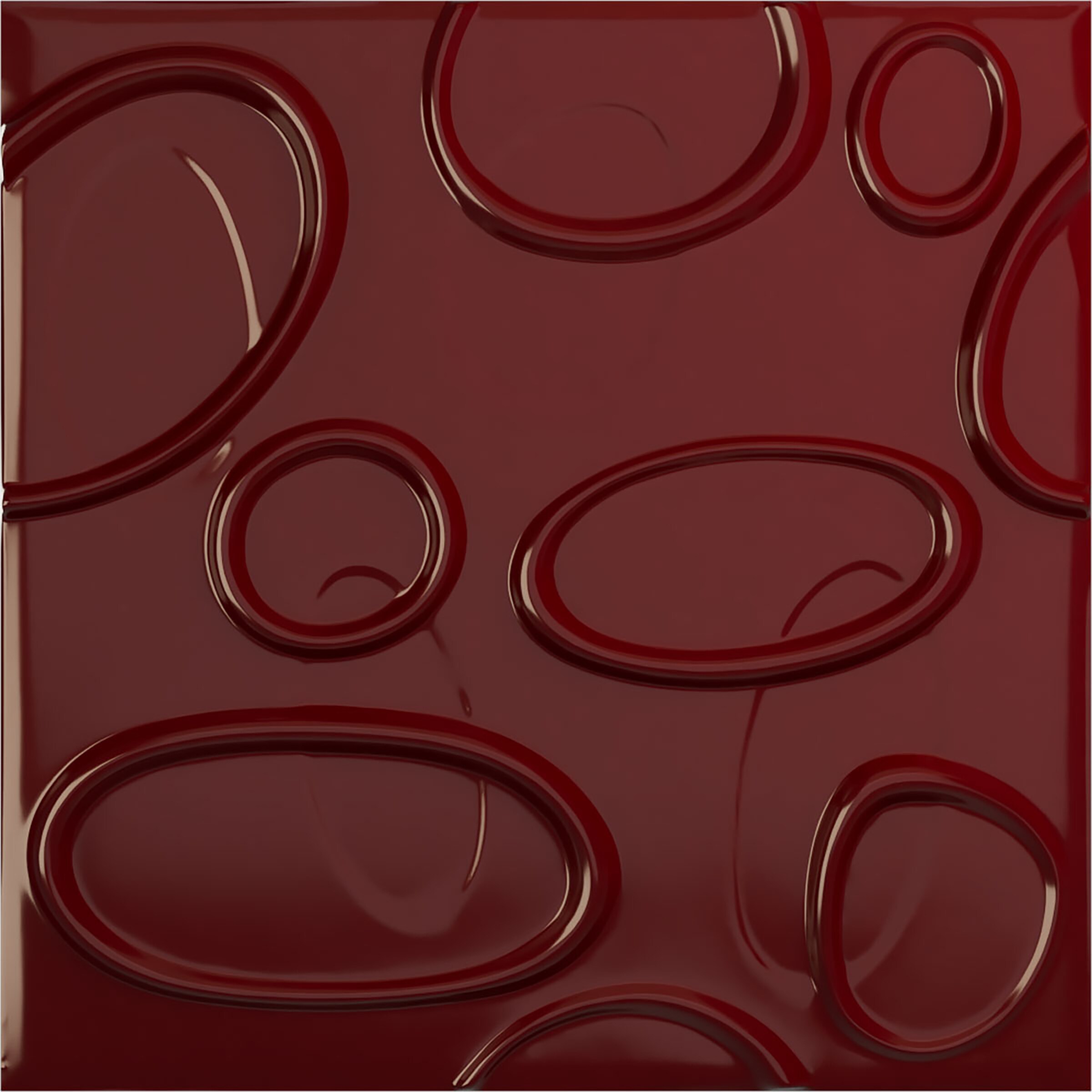 Ekena Millwork WP20X20FEHML-CASE-12 19-5/8-in x 19-5/8-in Embossed Paintable/Stainable Red PVC Wall Panel ( 12 -Pack, Covers
