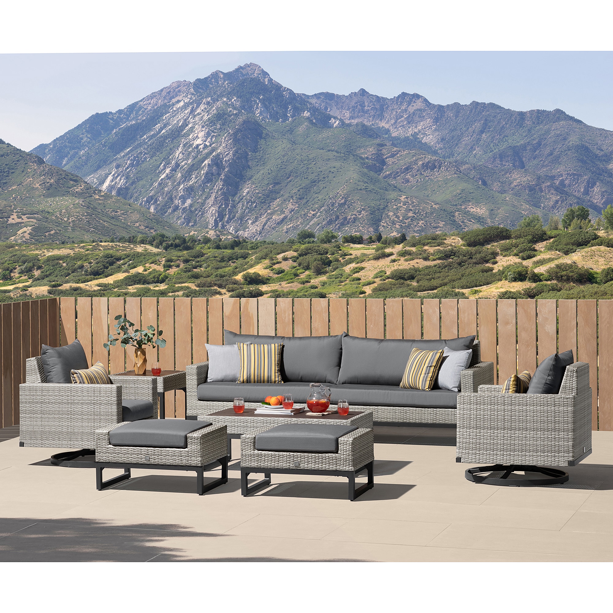 RST Brands OP-PESS8M-MILO-G-CHR Patio-Conversation-Sets - View #2