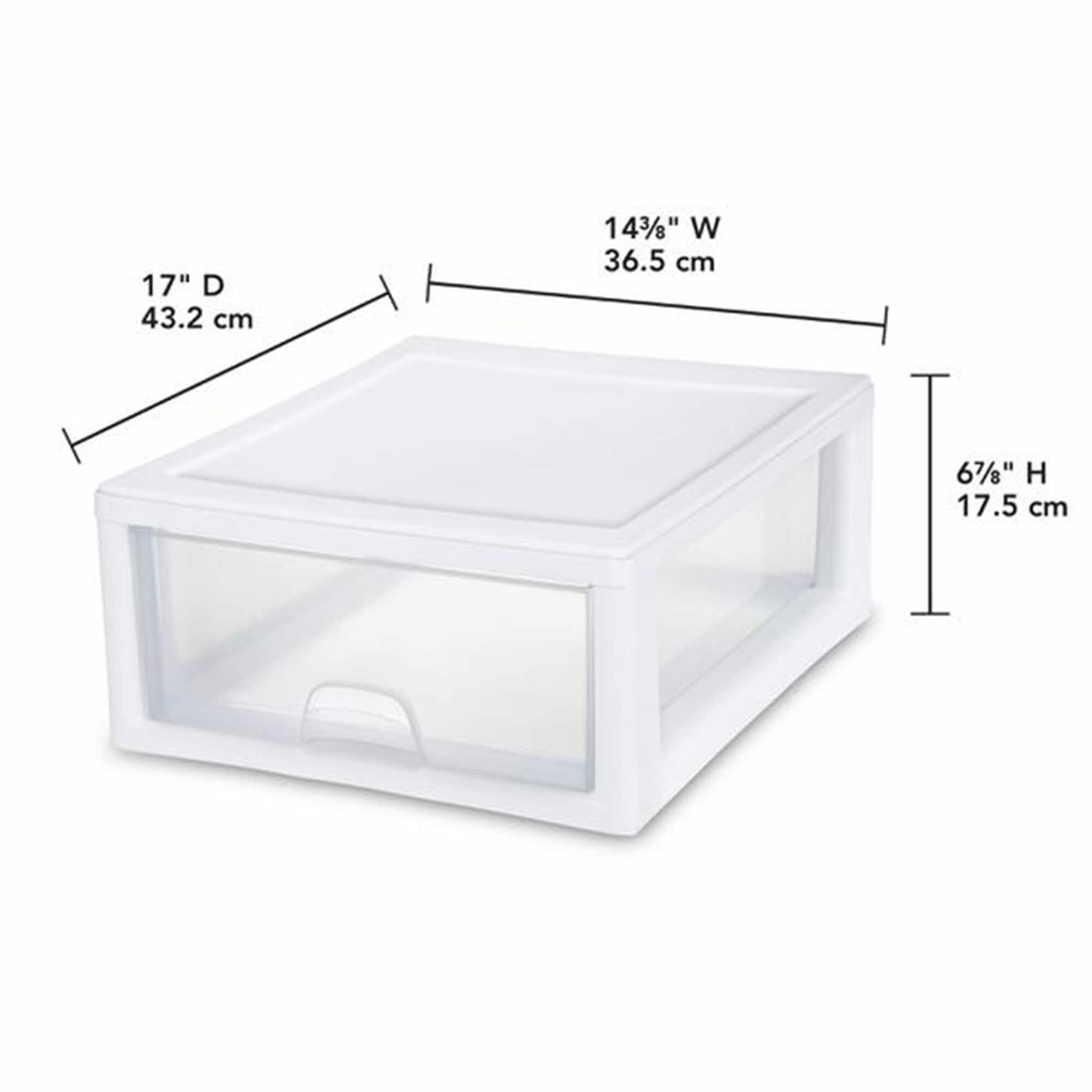 CHANCETSUI 4 PCS White Stackable Drawer Organizer Set Bathroom Drawer  Organiz
