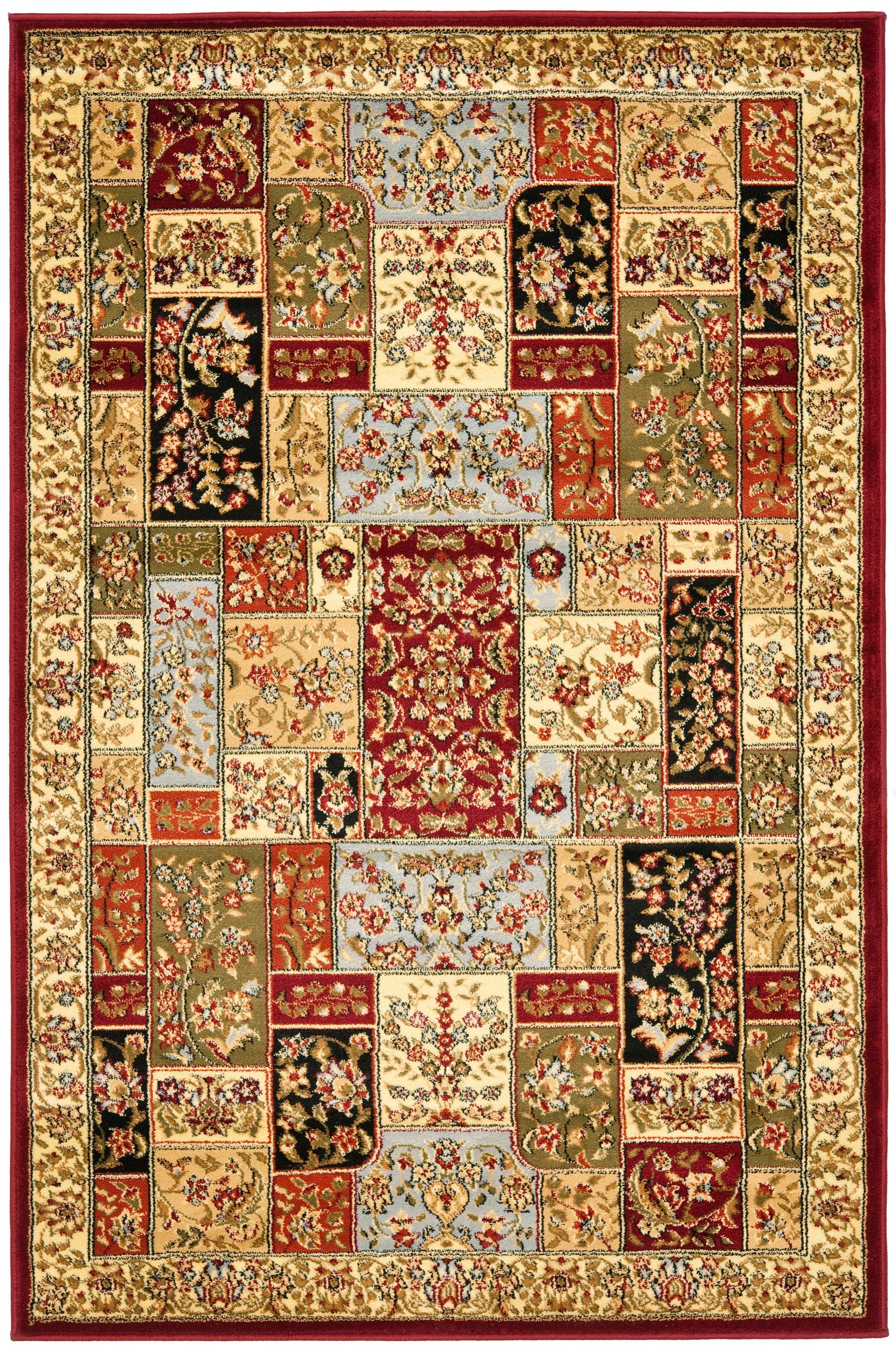 Handmade Multi/Ivory Floral Tufted Rectangular Rug