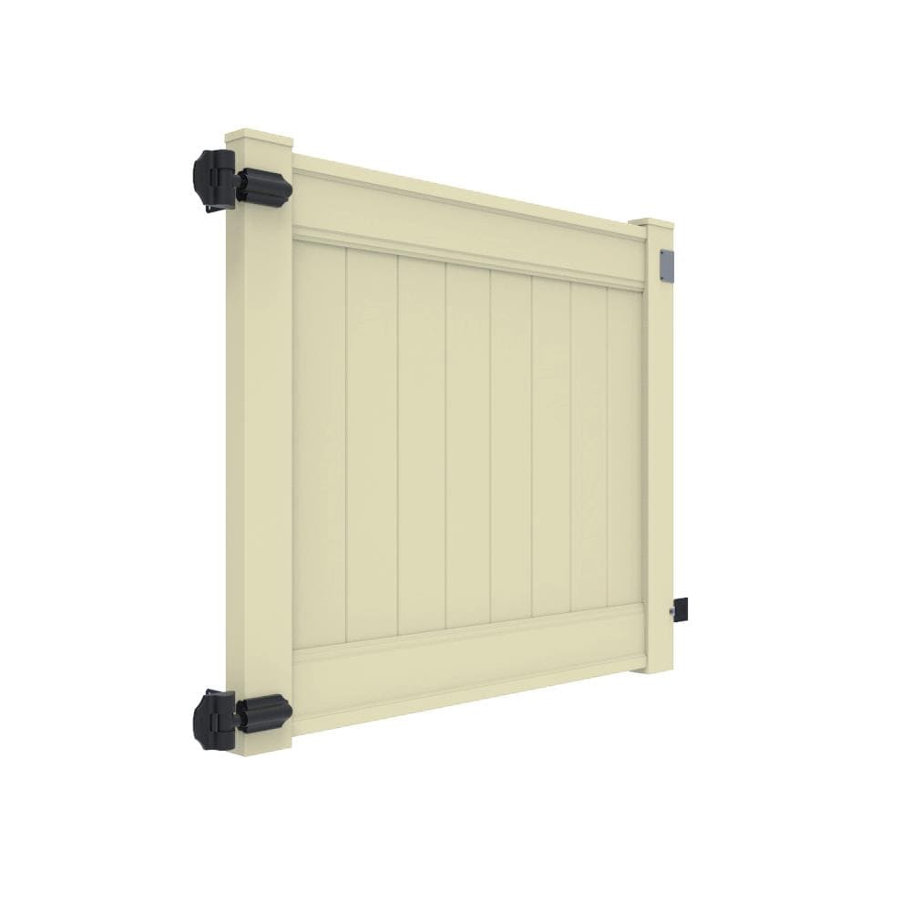 Freedom 73043106 Emblem 4-ft H x 5-ft W Sand Privacy Vinyl Flat-top Fence gate kit (Unassembled)