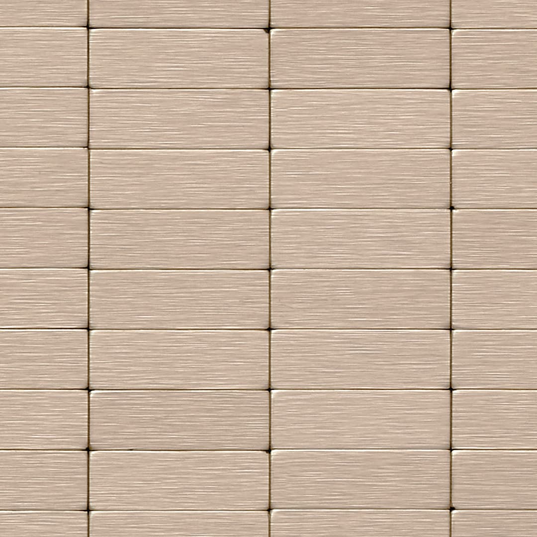 SpeedTiles SAM-ID118-5 Sample- Urbain LC Copper 4-in x 4-in Polished Metal Patterned Wall Tile