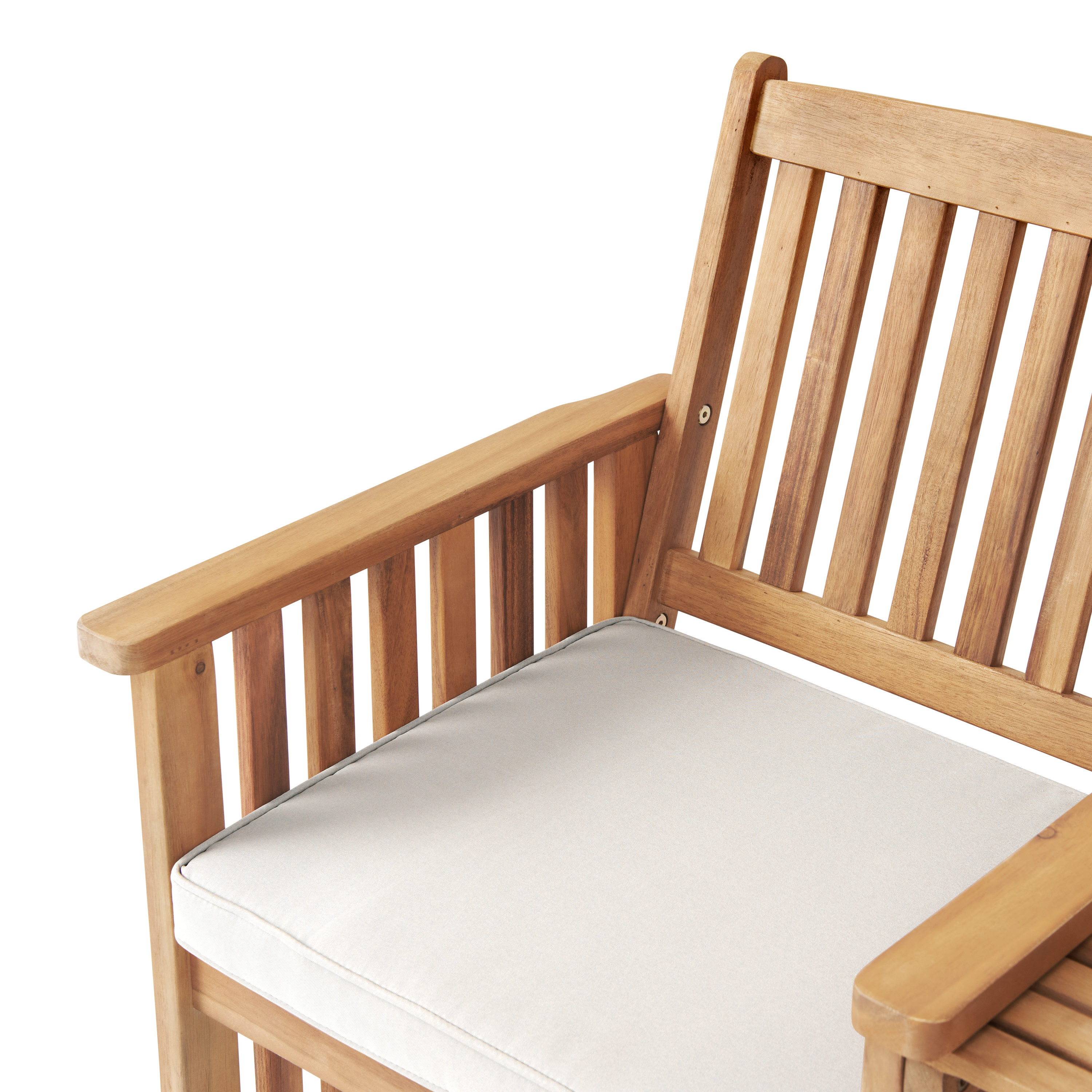Natural Acacia Wood Outdoor Double Seat Bench with Table