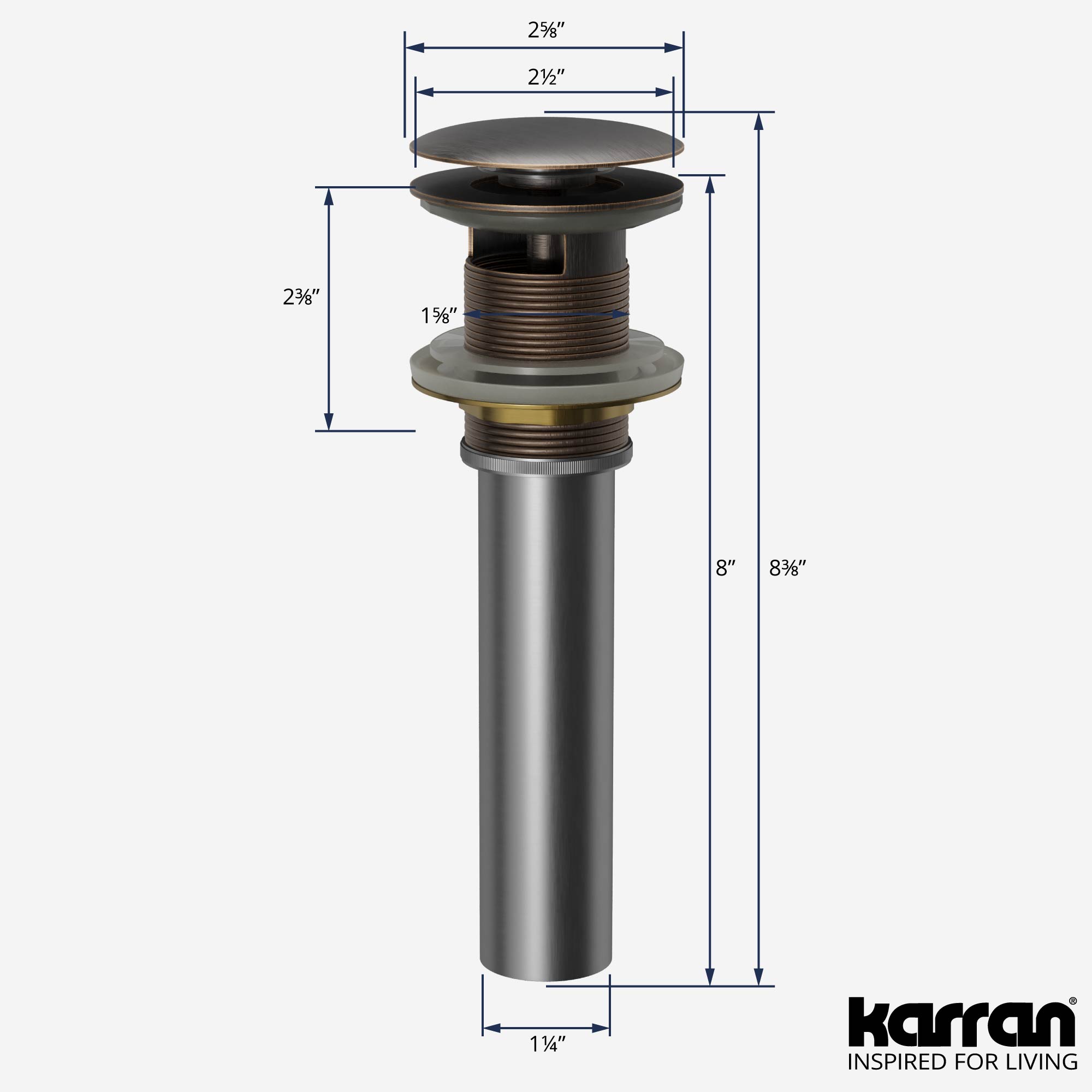 Karran PUOF25ORB Popup-Drains-Accessories - View #3