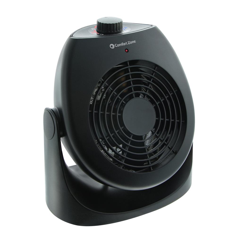 Comfort Zone® Portable Dual Space Heater & Fan in Black