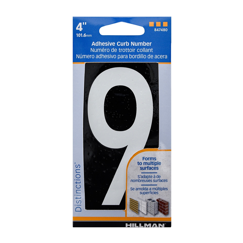 Hillman 847489 4-in Black Number 9