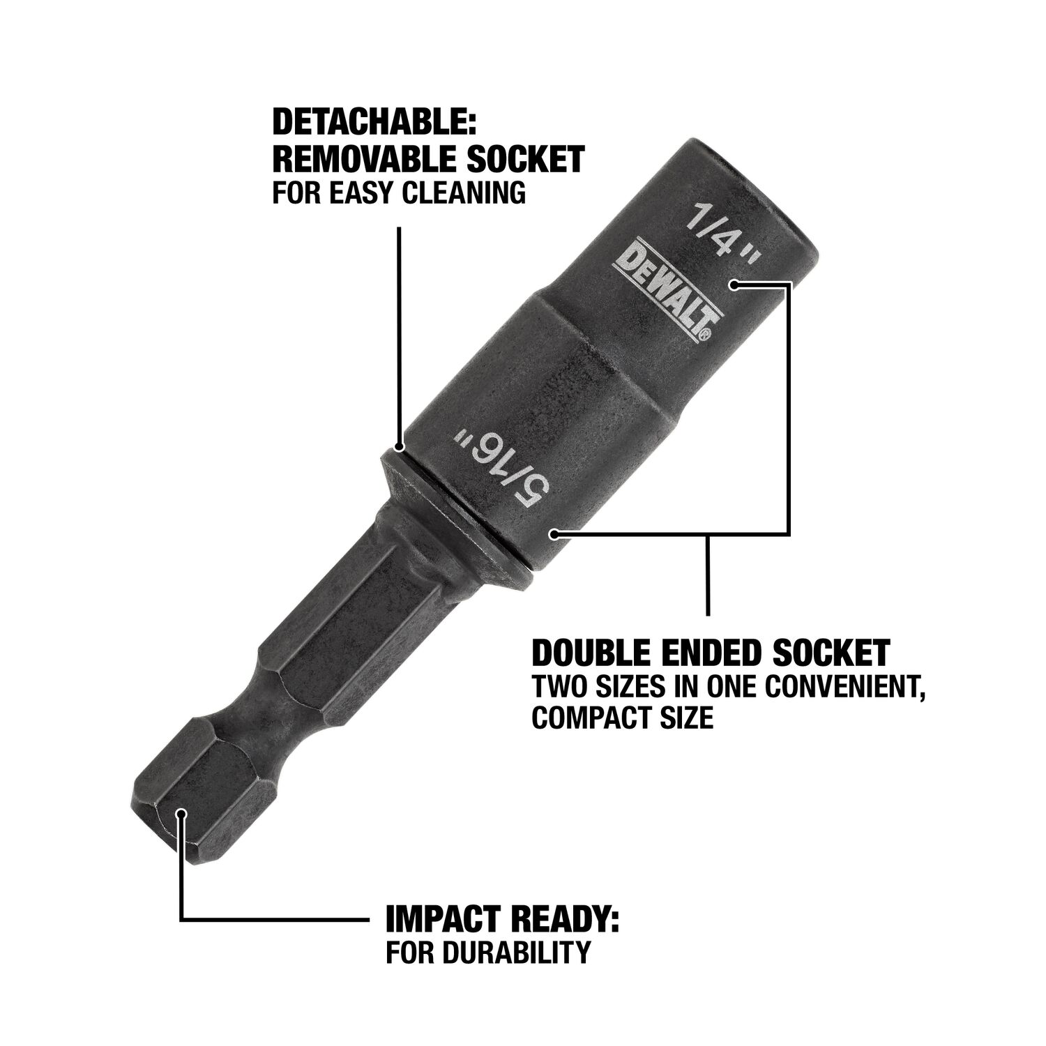 DEWALT Impact Ready 1/4-in x 2-in Nutsetter Impact Driver Bit (2-Piece) in  the Impact Driver Bits department at