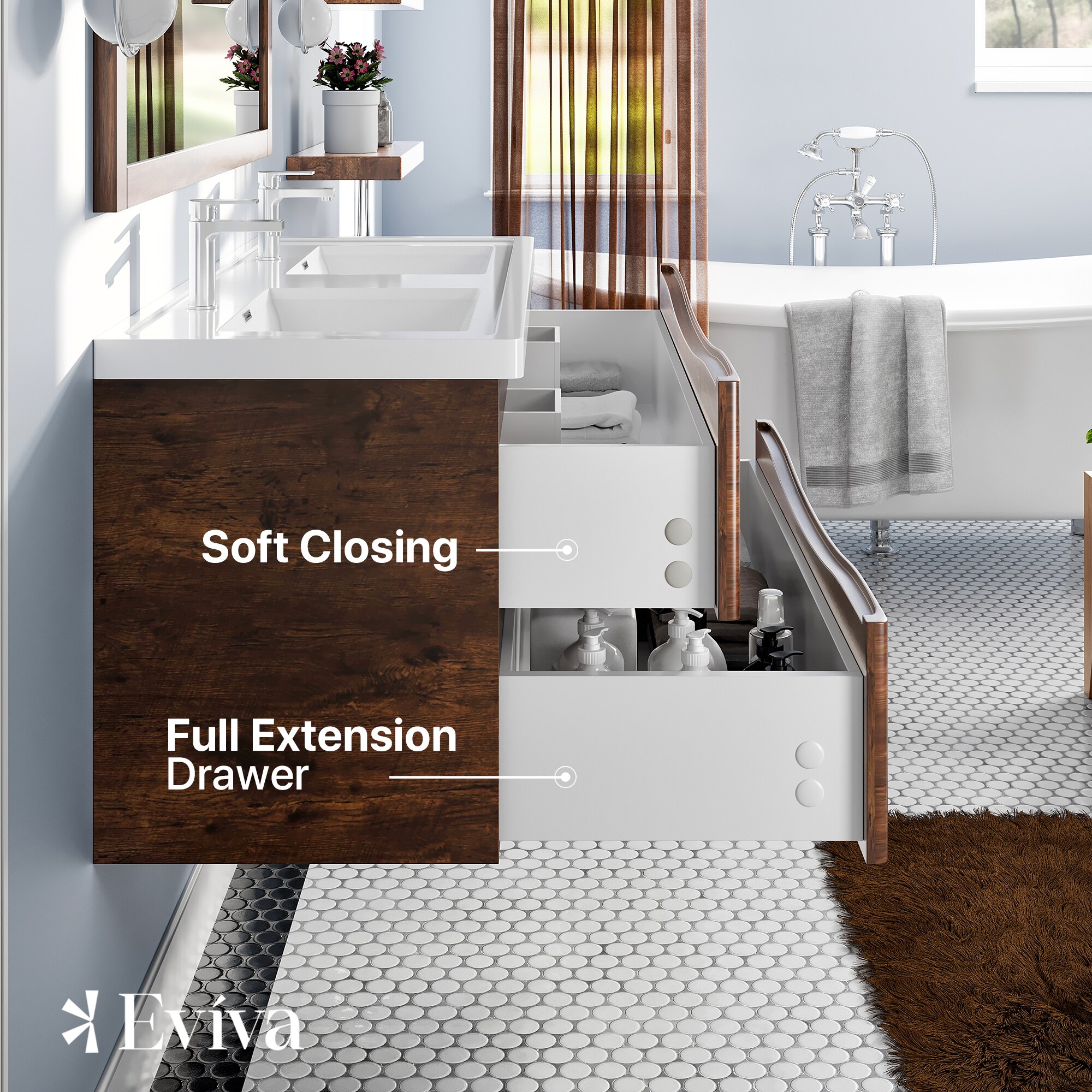 Eviva EVVN12-DS-48RSWD-WM Bath-Vanity-Combo - View #5