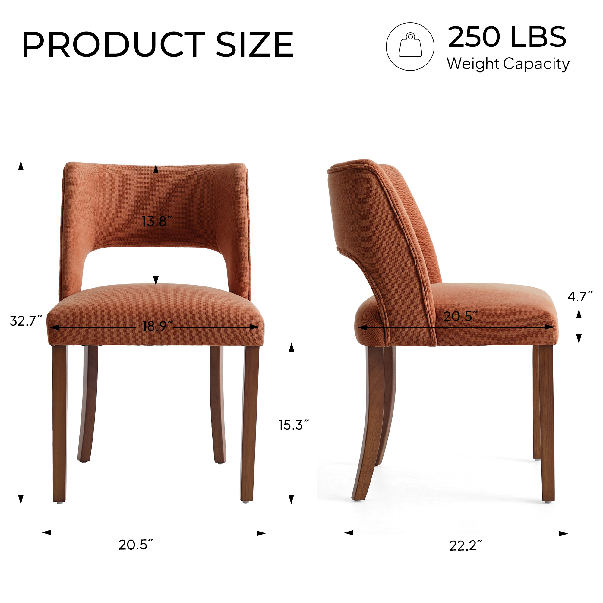 Dreamsidea Dining Chairs Set of 4 Upholstered Wooden Farmhouse Kitchen ...