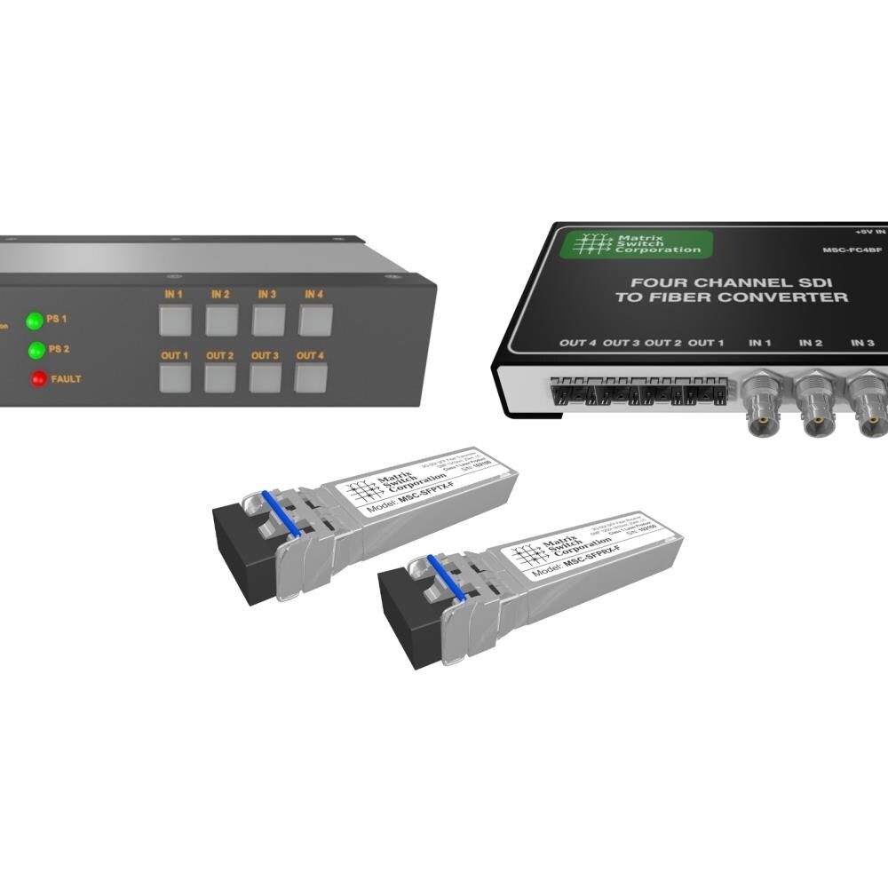  TCNCD388580 Matrix Switch MSC-SFL-105 4 Channel 3G-SDI- SDI and HDSDI Over Fiber Extender for Fiber Link Product Solution