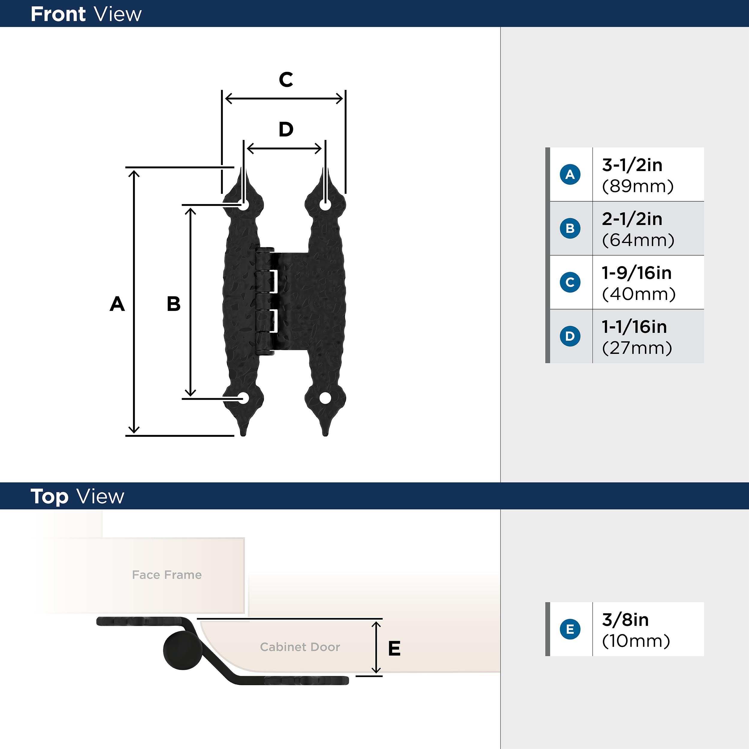 Amerock BPR3406CB Cabinet-Hinges - View #5