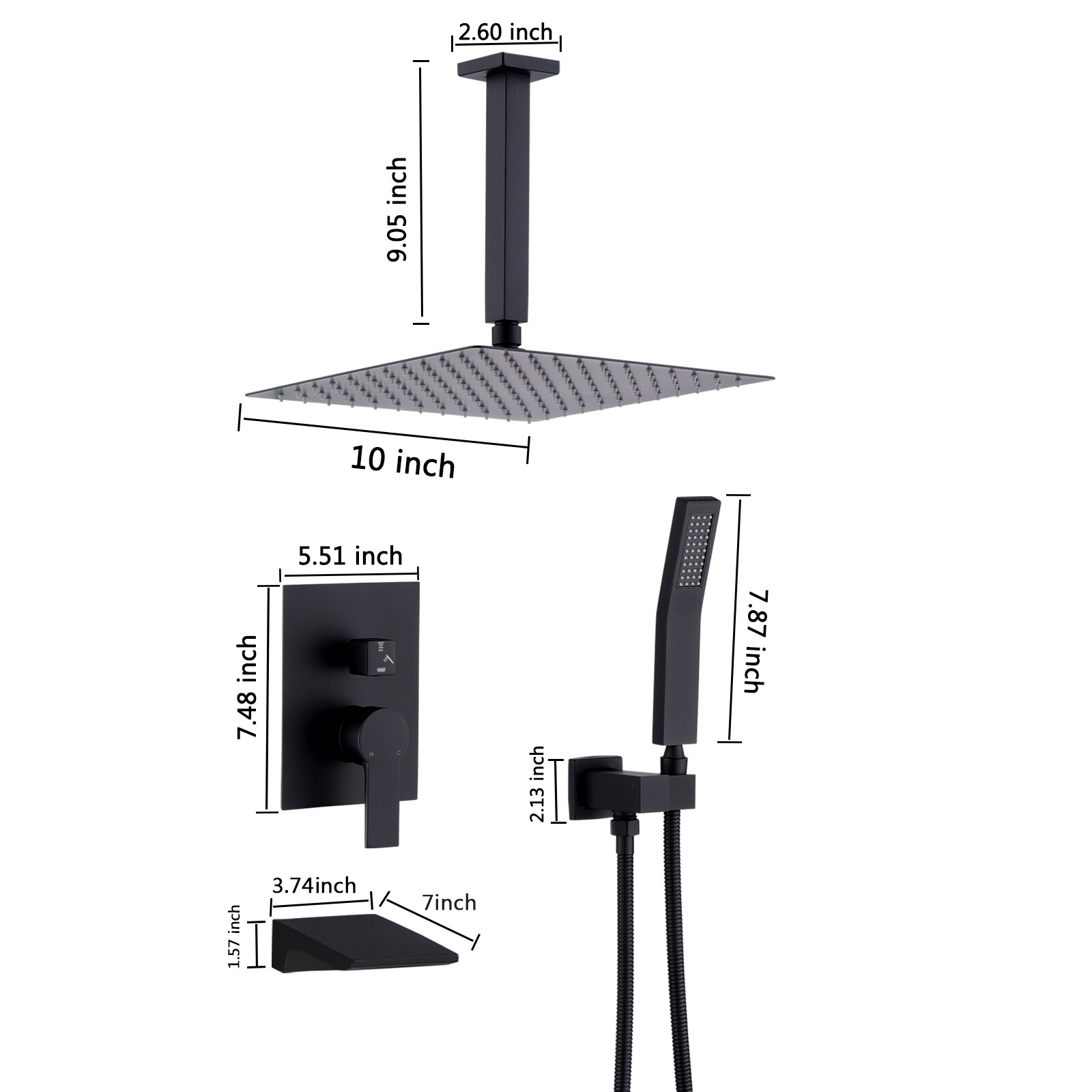 LOVMOR SF-J-W121749907 Tub-Shower-Faucets - View #6