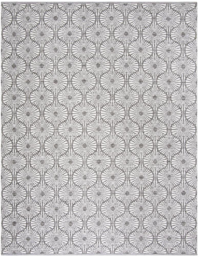 Safavieh MTK606J-8 Montauk Biloxi 8 x 10 (ft) Cotton Charcoal/Ivory Rectangular Indoor Abstract Area rug