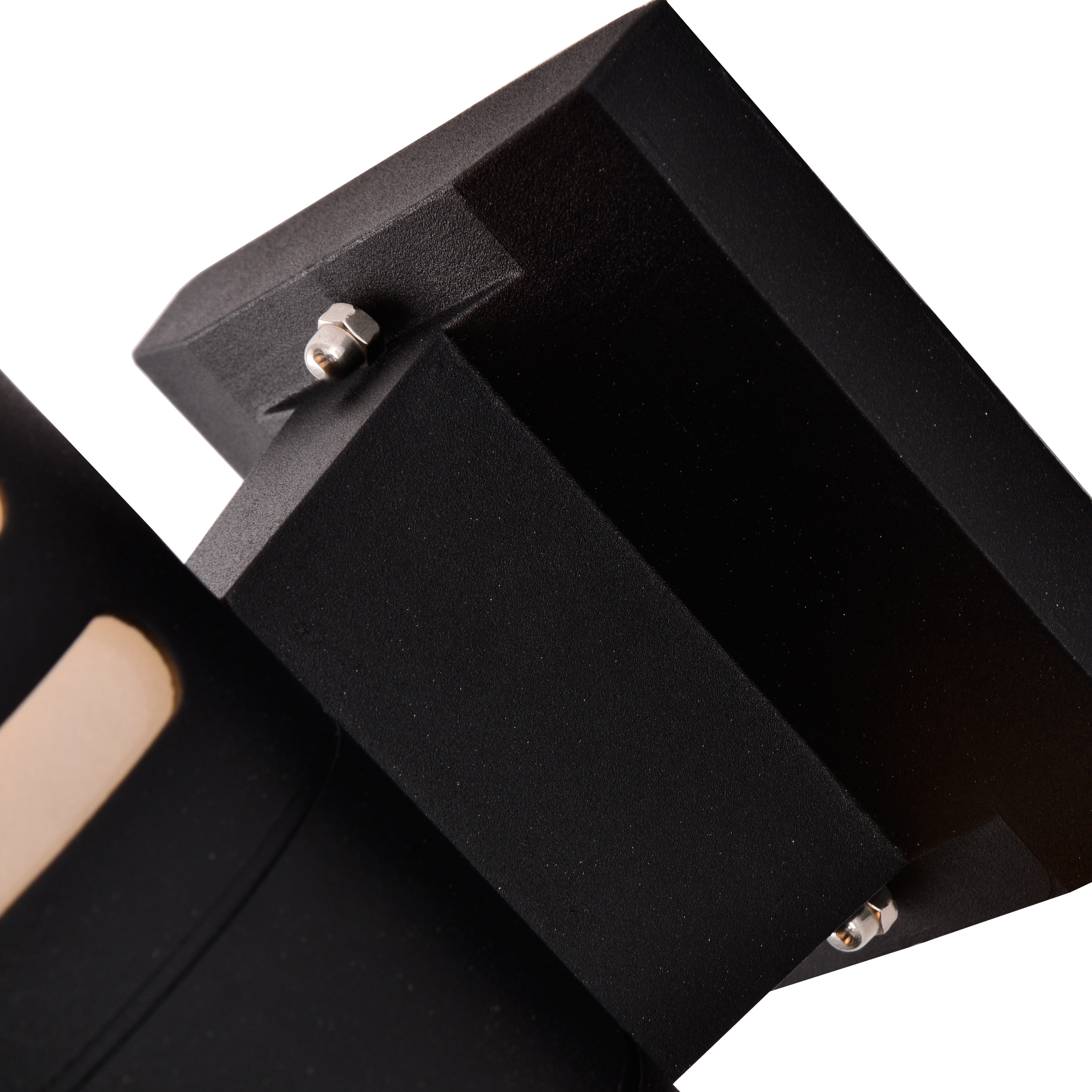 Luxe Matte Black 3-Directional Die-Cast Aluminum Outdoor Wall Sconce