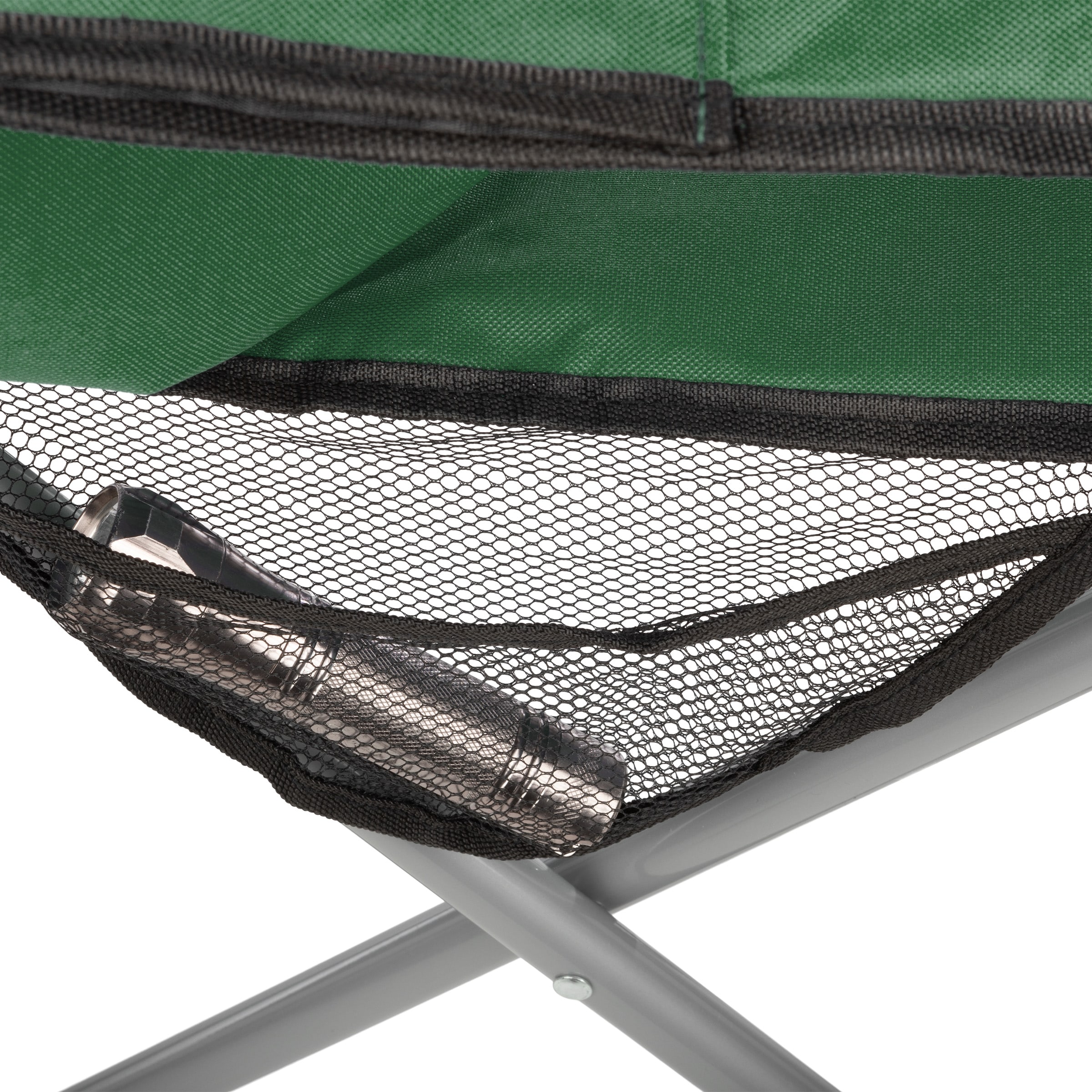Wakeman Oversized Green Polyester Folding Camping Chair with Cooler