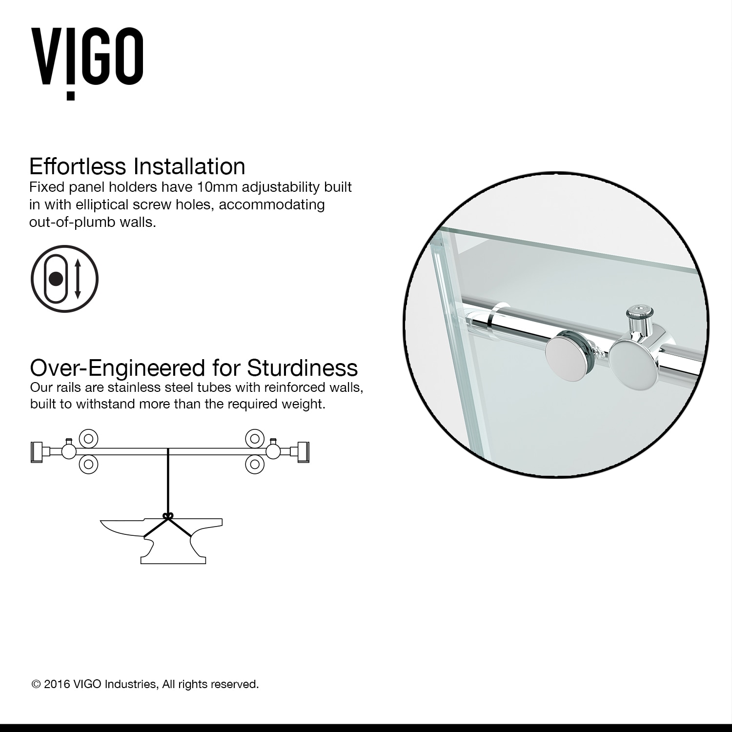 VIGO VG6041CHCL6066 Bathtub-Doors - View #9