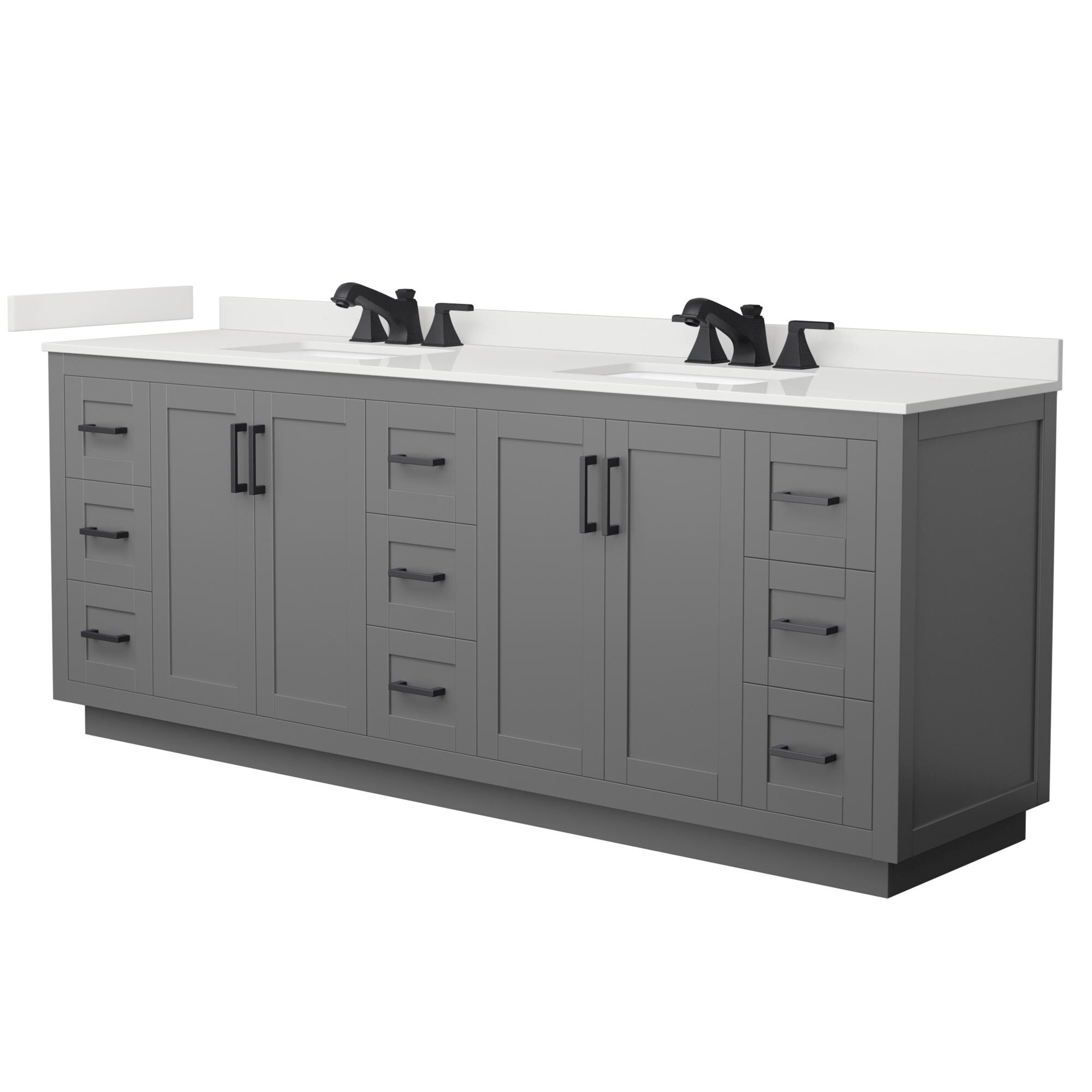 Wyndham Collection WCF292984DGBWQUS3MXX Bath-Vanity-Combo - View #2