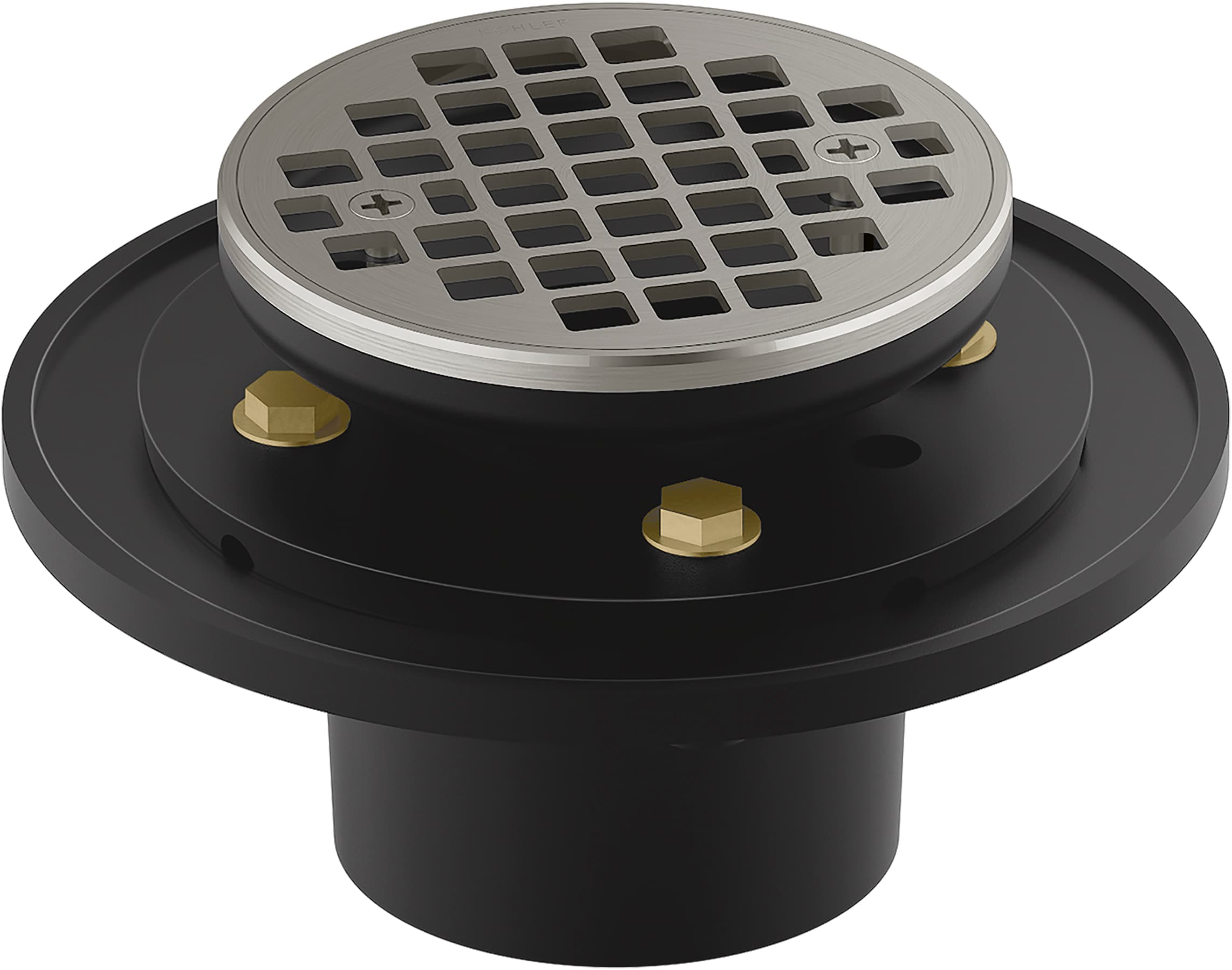 4~ Tile-In Round Shower Drain in Matte Black DT061411-BL